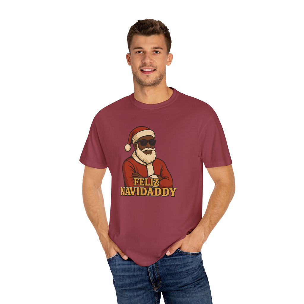 Black Santa Feliz Navidaddy T Shirt