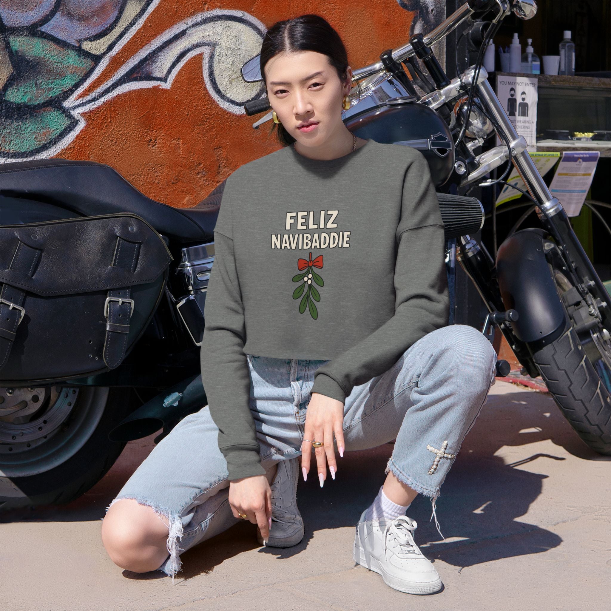 Feliz Navibaddie Cropped Sweatshirt