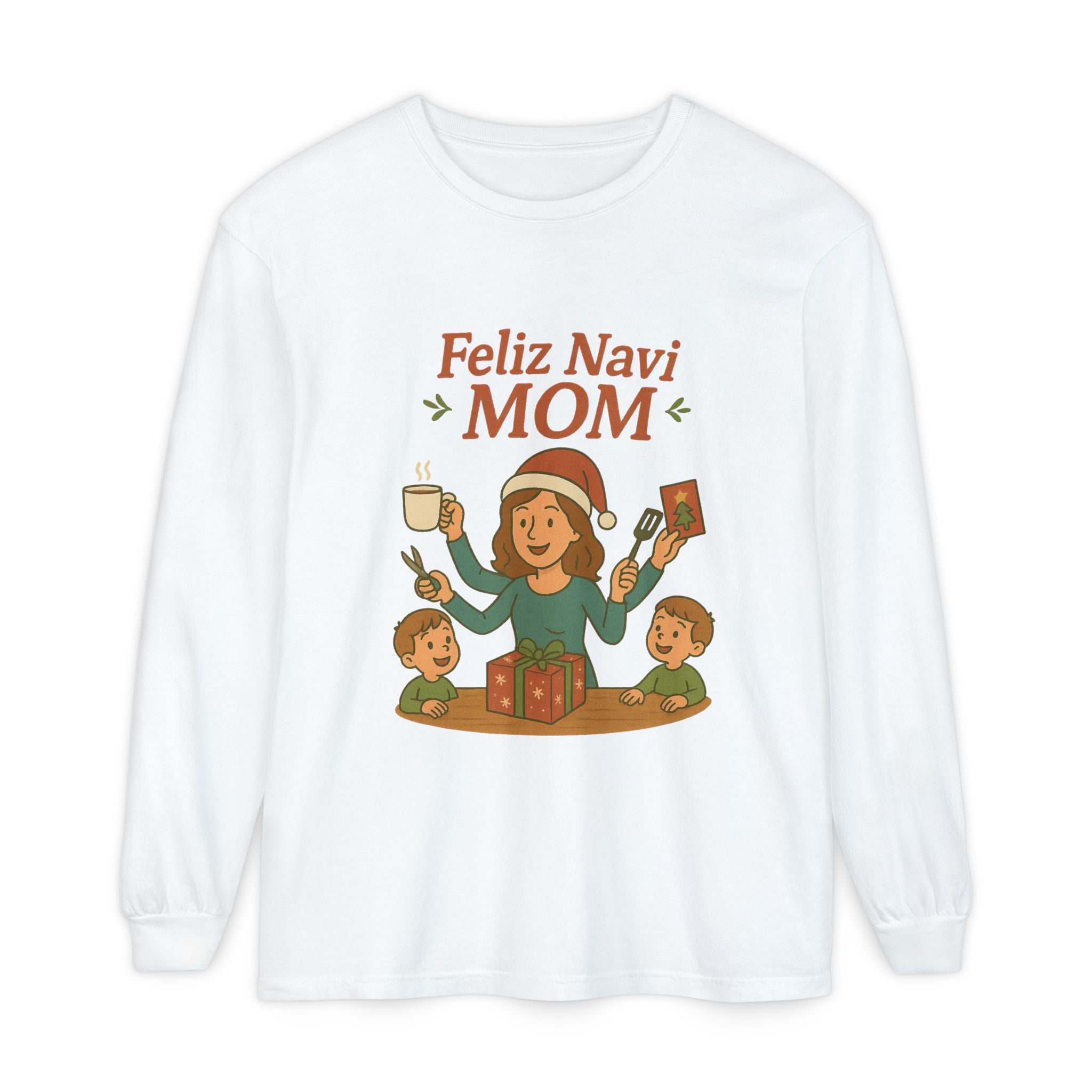 Busy Christmas Mom Feliz NaviMOM Long Sleeve