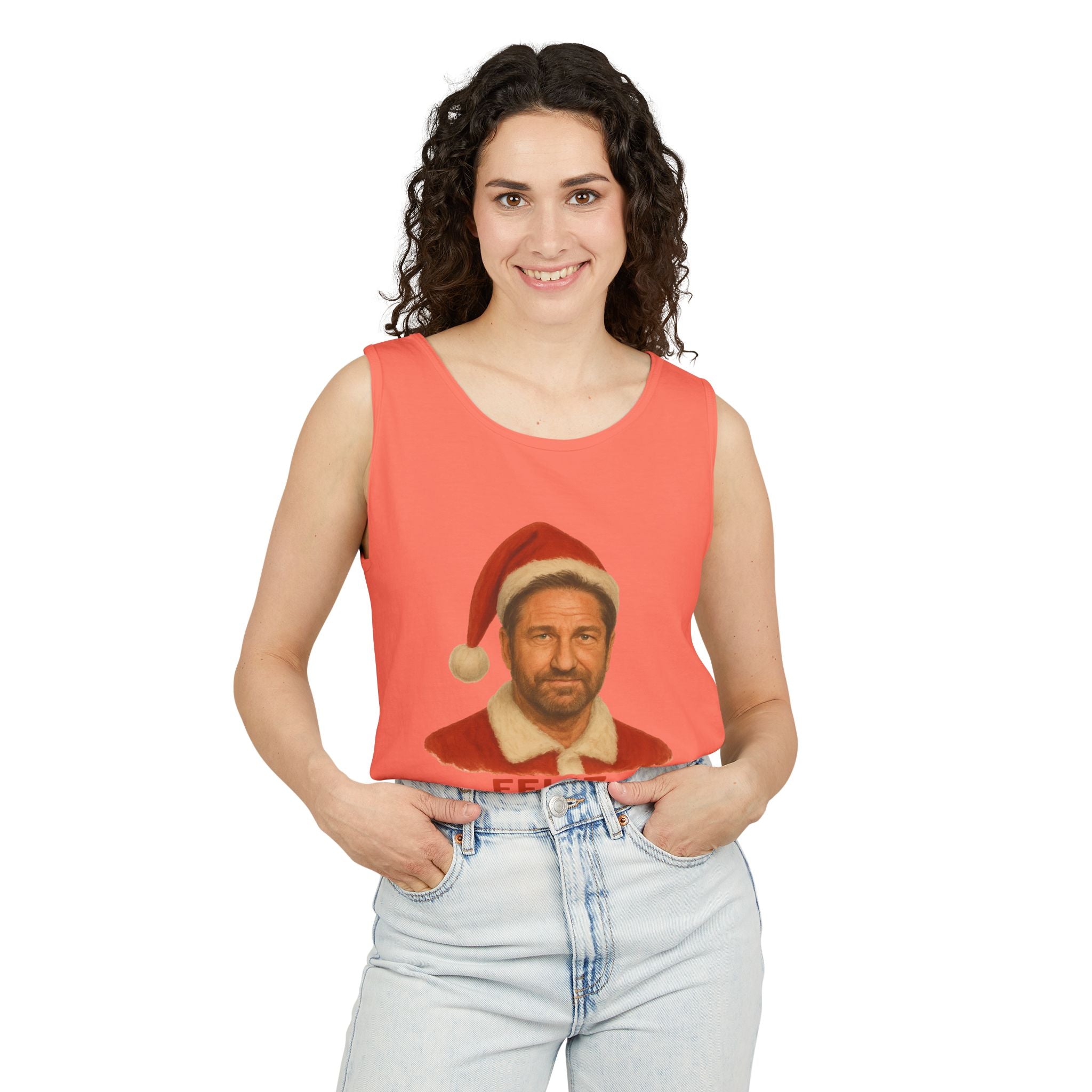 Gerard Butler Feliz Navidaddy Tank Top