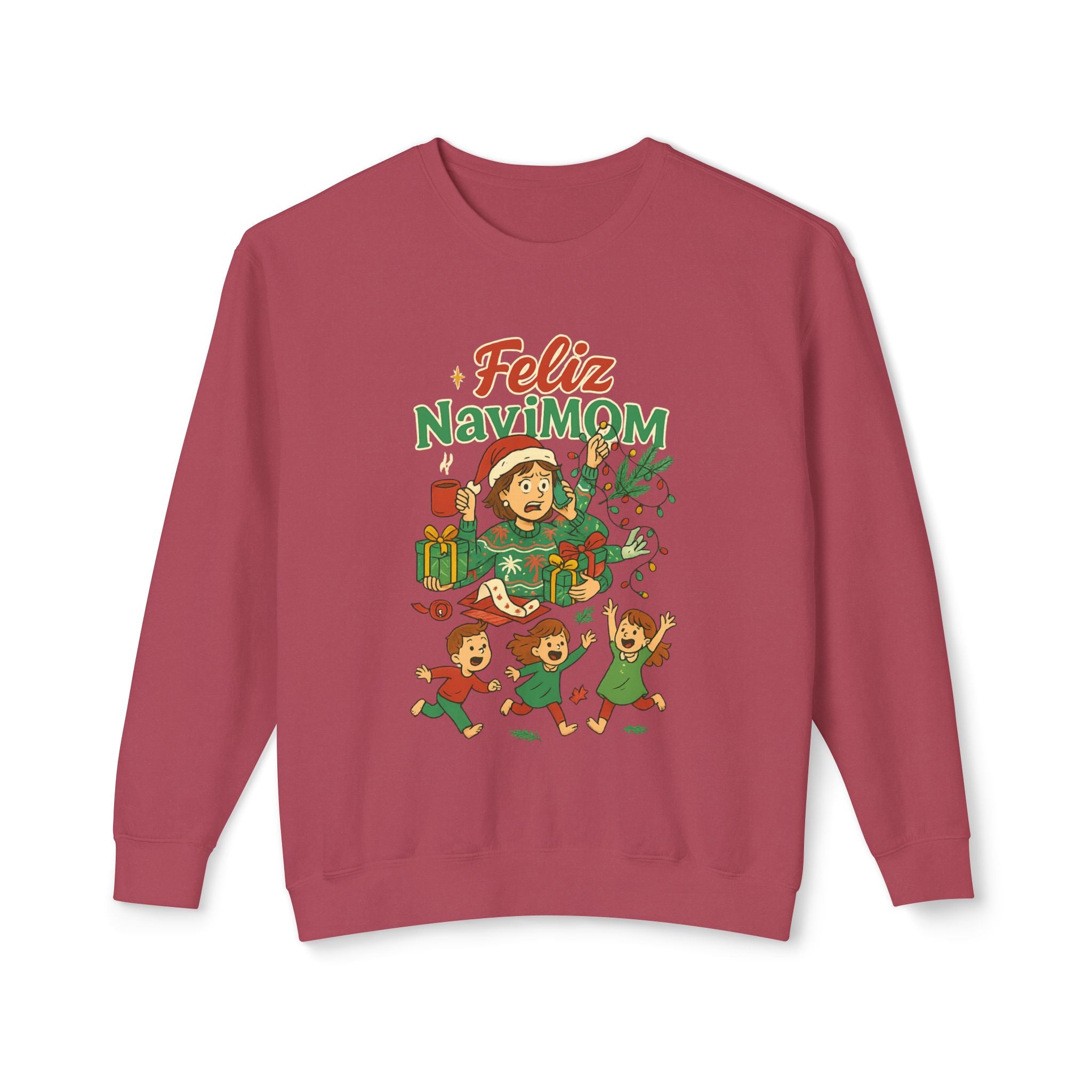 Feliz NaviMOM Unisex Lightweight Crewneck Sweatshirt