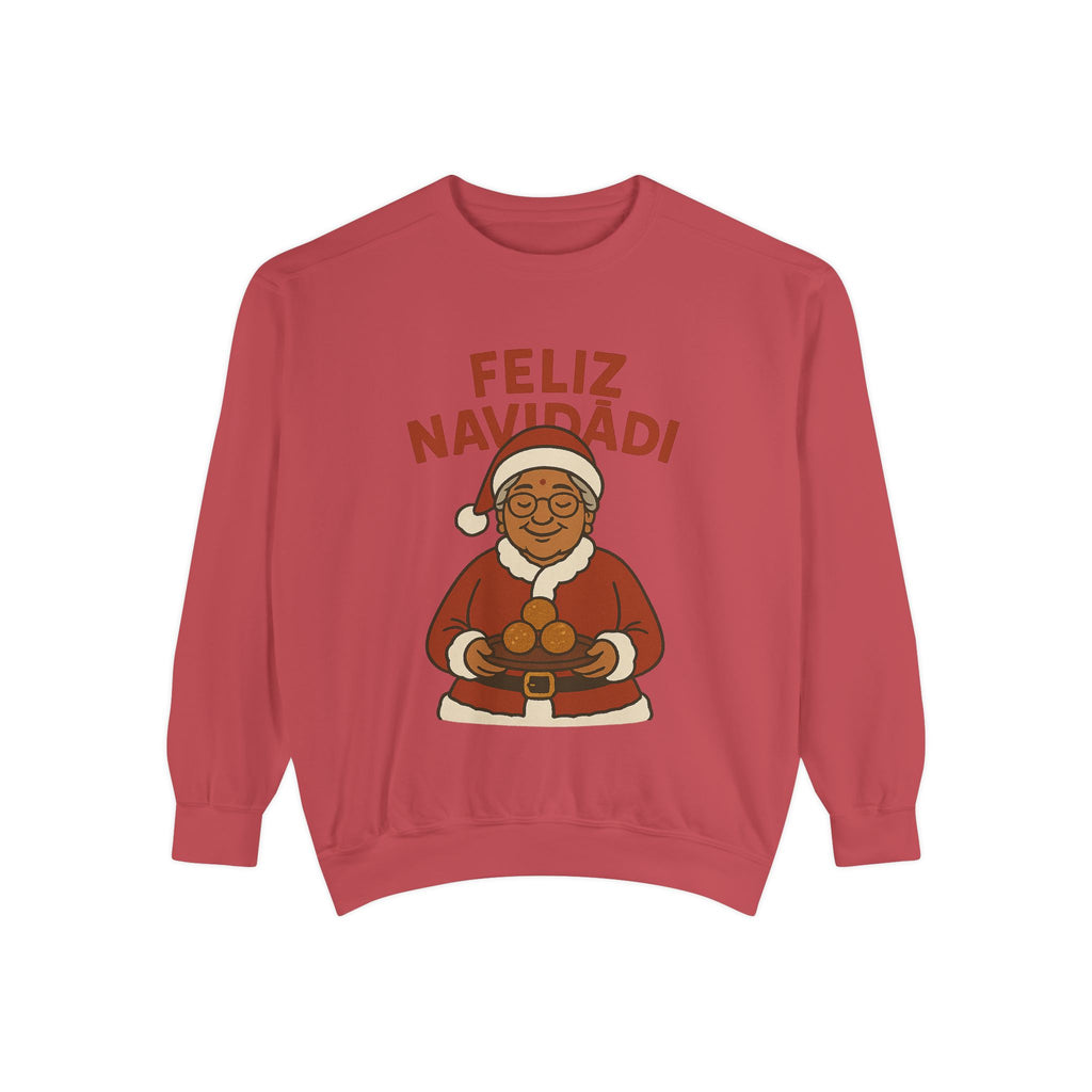 Feliz Navidadi Indian Grandma Santa Sweatshirt