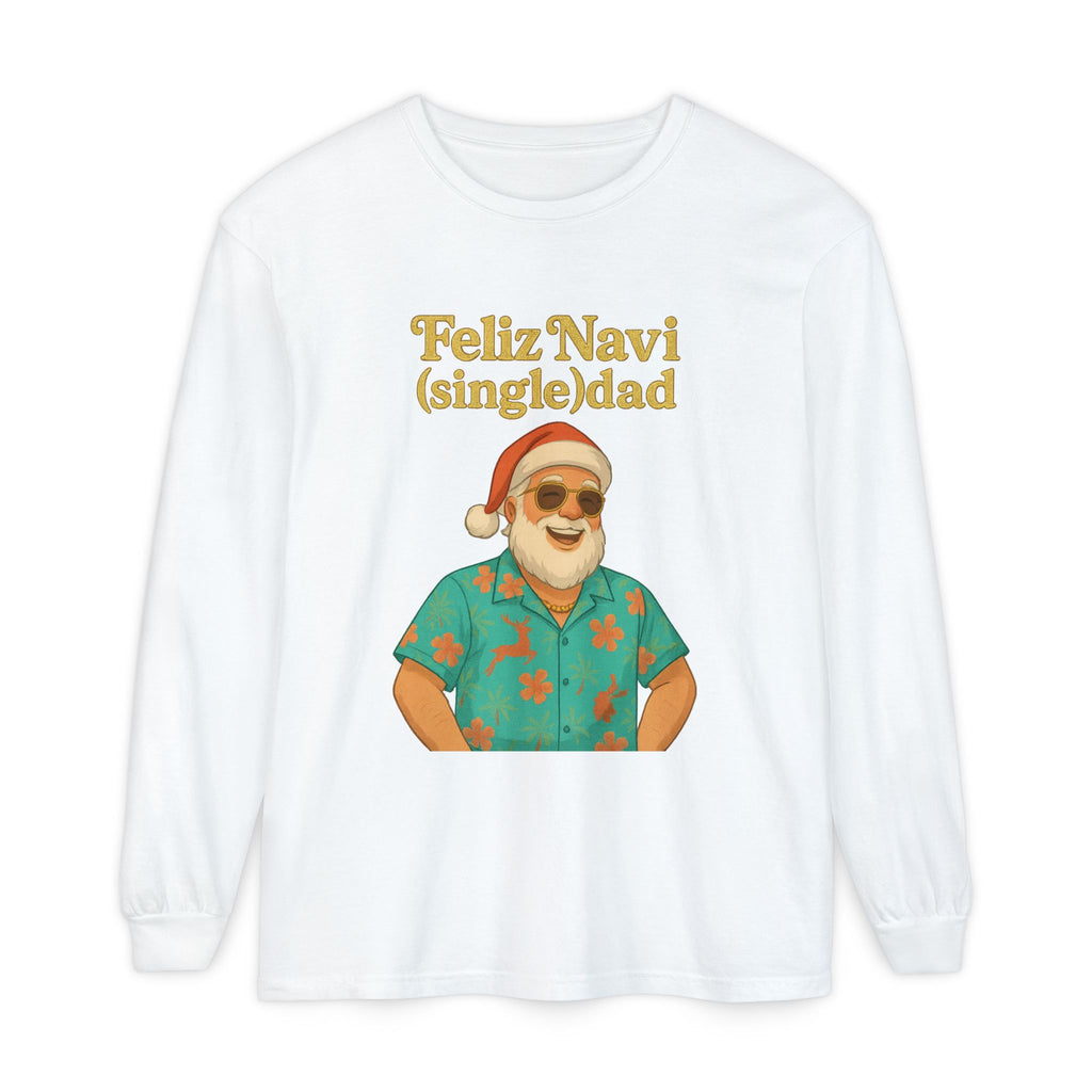 Single Dad Feliz Navidad Long Sleeve