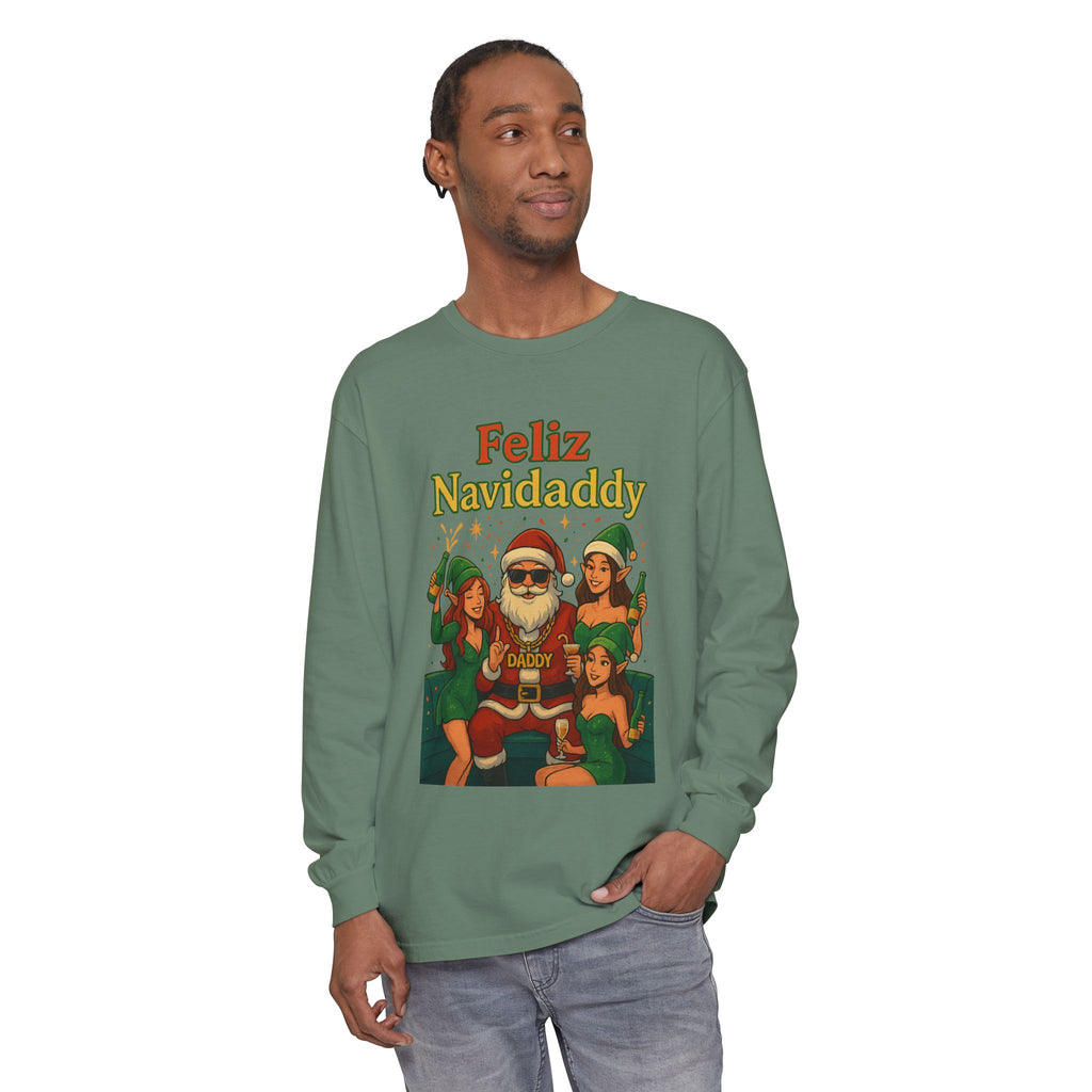 Feliz Navidaddy Santa With Girls Long Sleeve