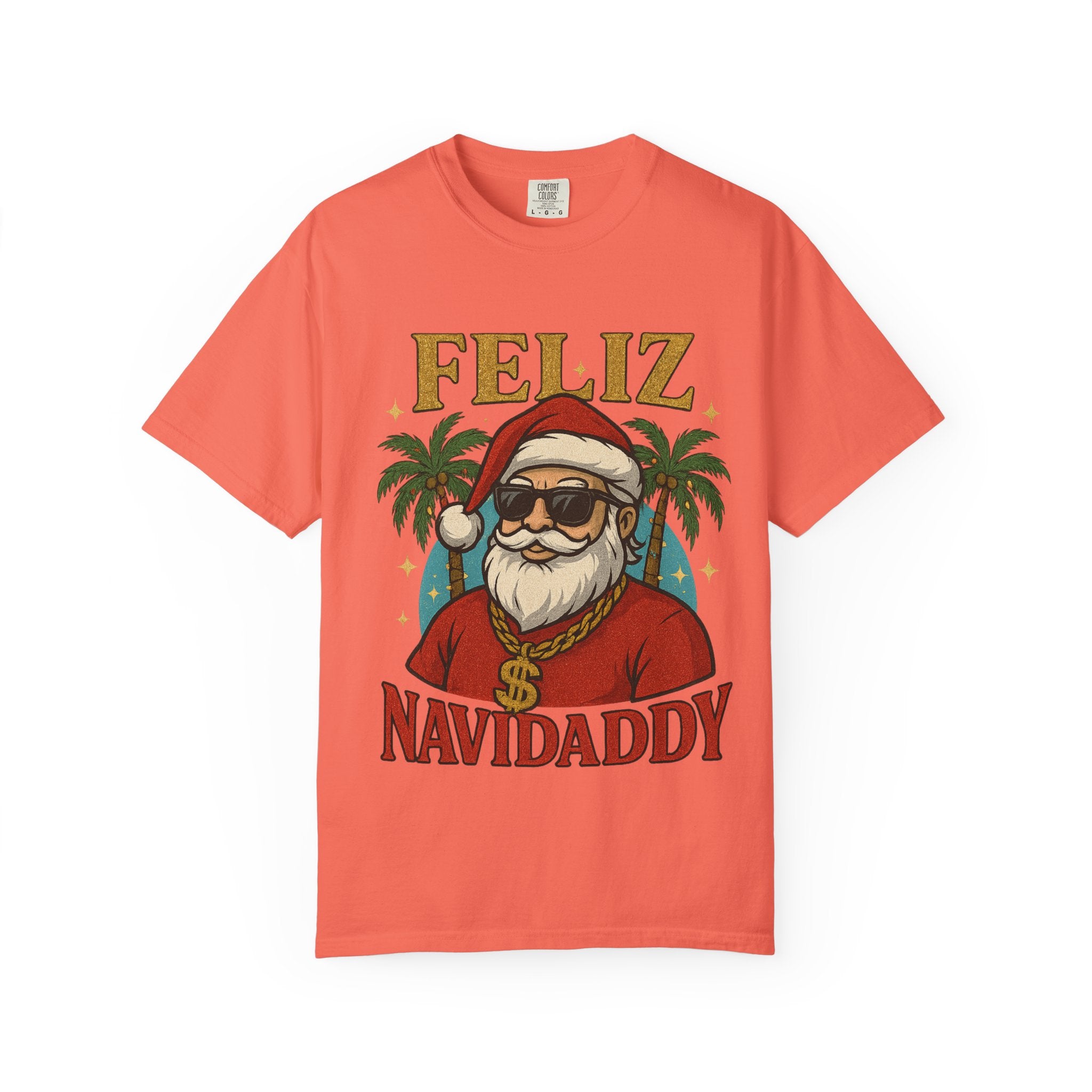 Feliz Navidaddy Blinged Out Santa T Shirt