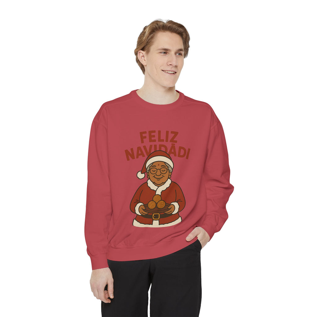 Feliz Navidadi Indian Grandma Santa Sweatshirt