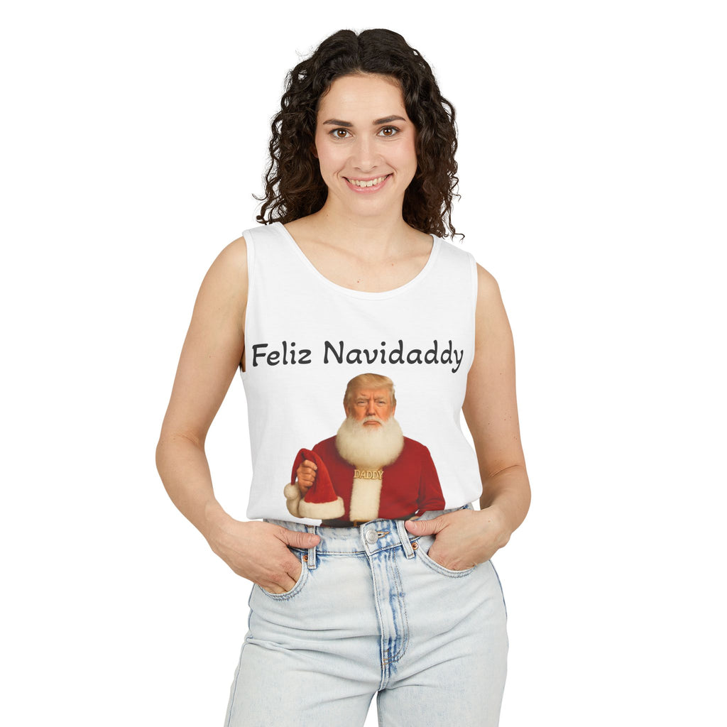 Feliz Navidaddy Tank Top | Unisex Holiday T-Shirt, Santa Claus Shirt, Funny Christmas Apparel, Navidad Gift