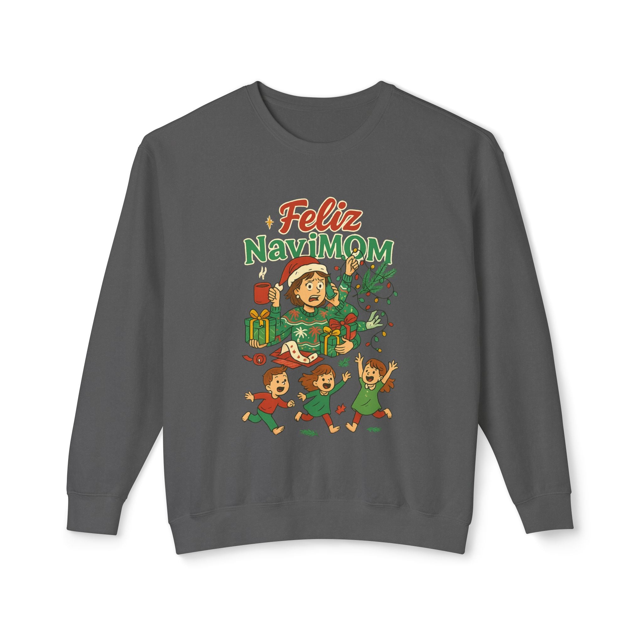 Feliz NaviMOM Unisex Lightweight Crewneck Sweatshirt