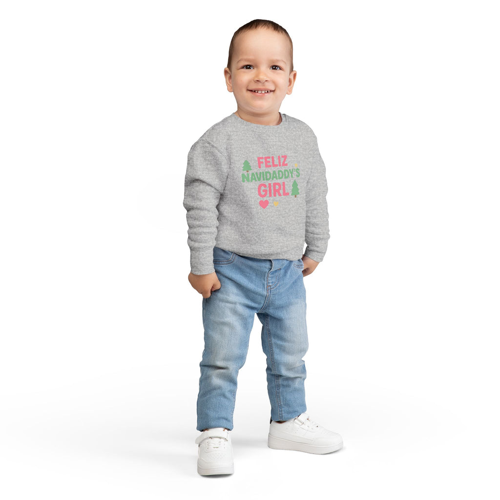 Feliz Navidaddy's Girl Toddler Crewneck Sweatshirt