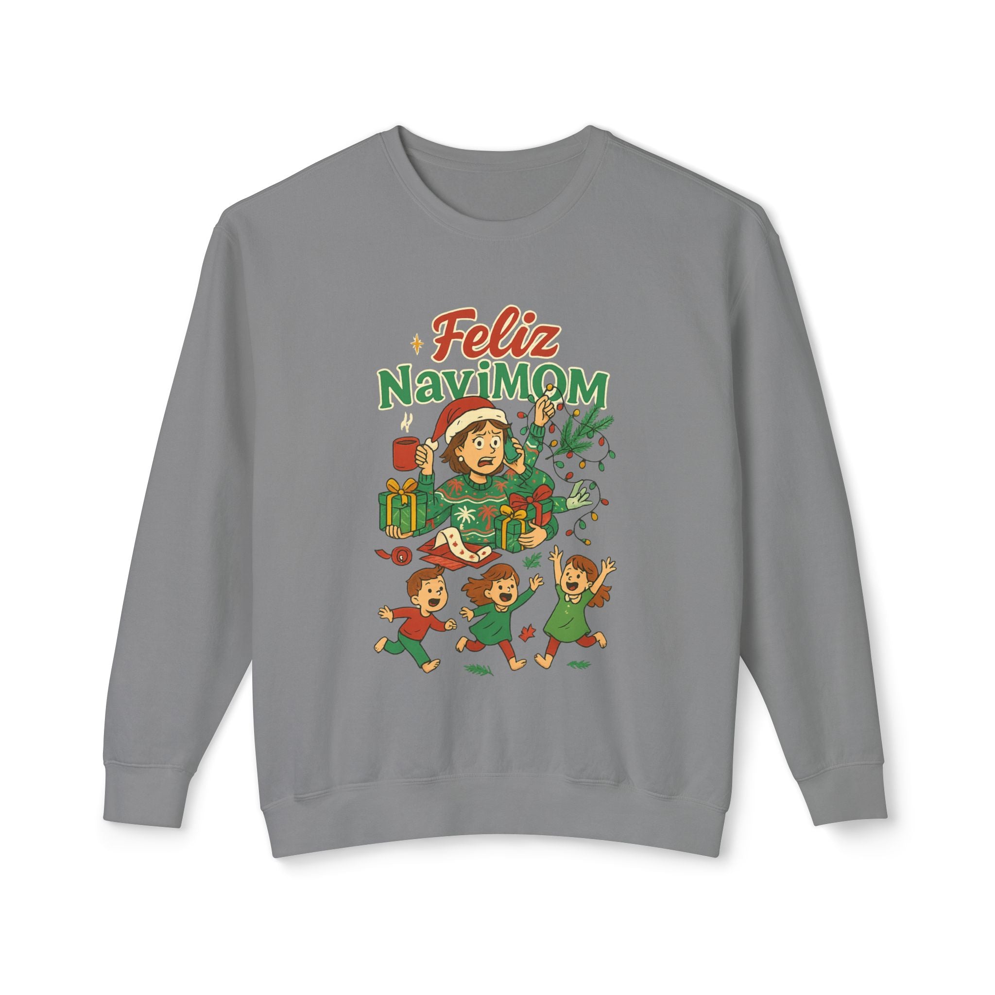 Feliz NaviMOM Unisex Lightweight Crewneck Sweatshirt