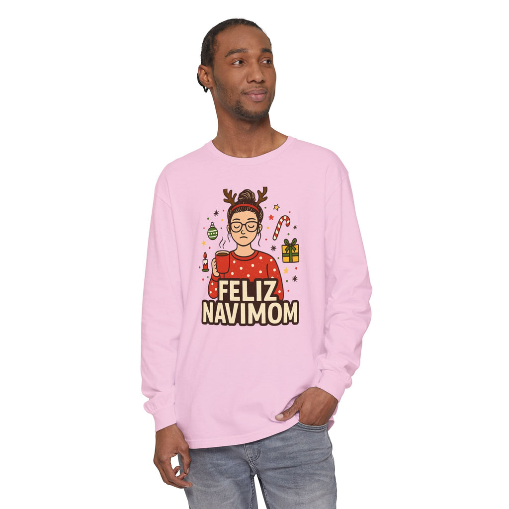 Calm Mom Christmas Feliz NaviMOM Long Sleeve