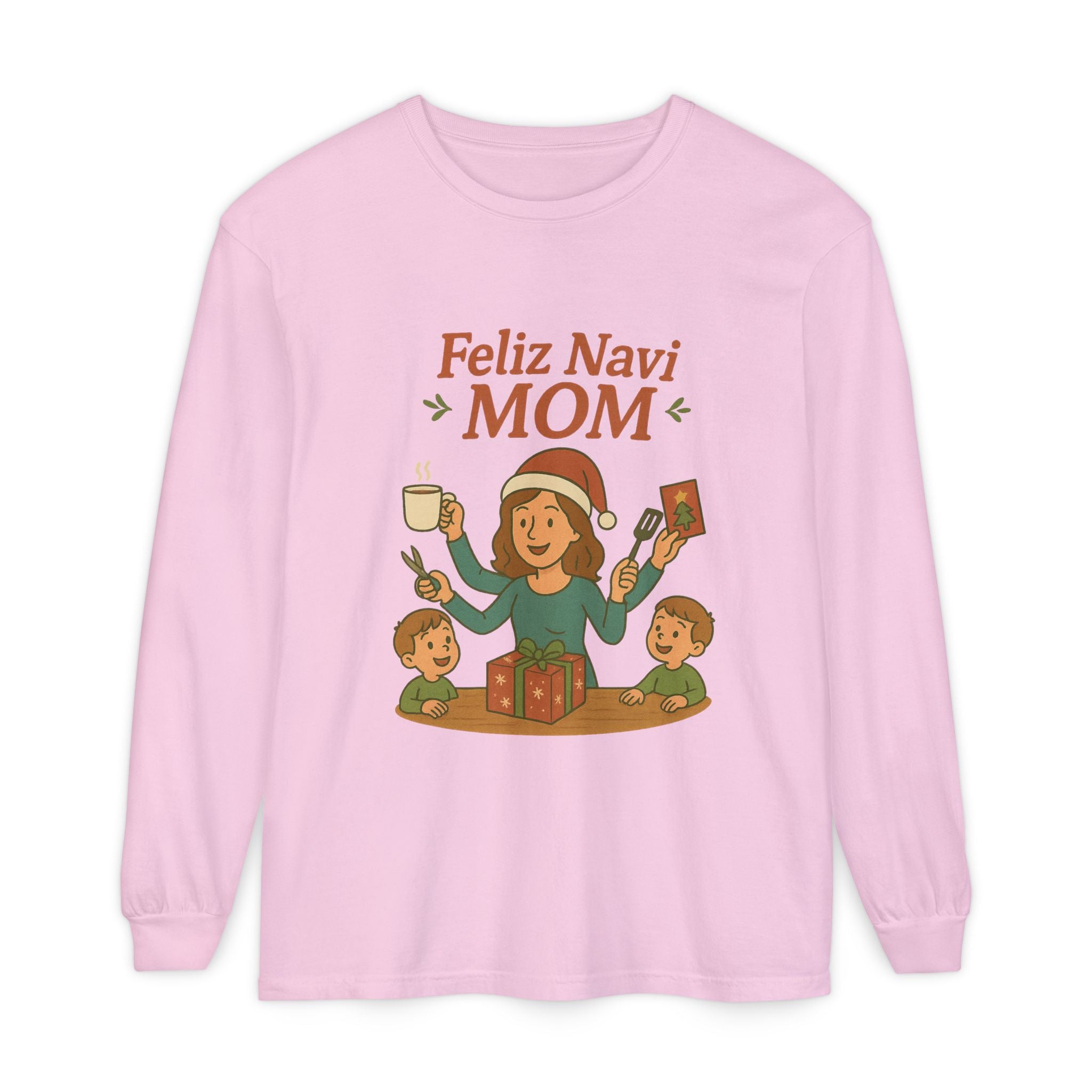 Busy Christmas Mom Feliz NaviMOM Long Sleeve
