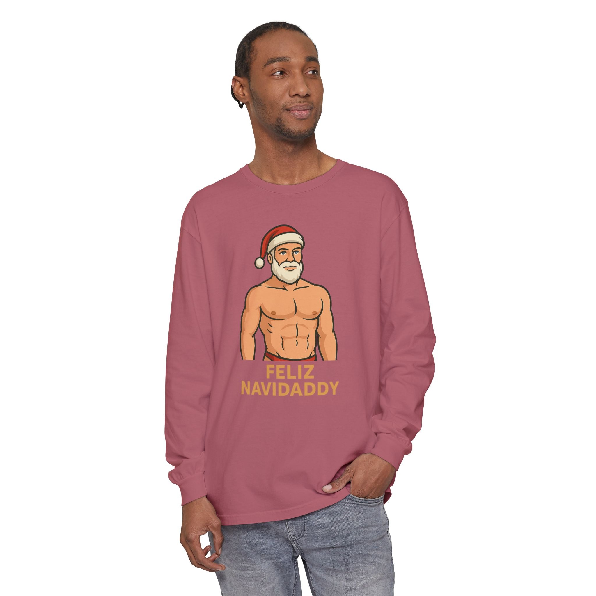 Big Claus Energy Feliz Navidaddy Long Sleeve