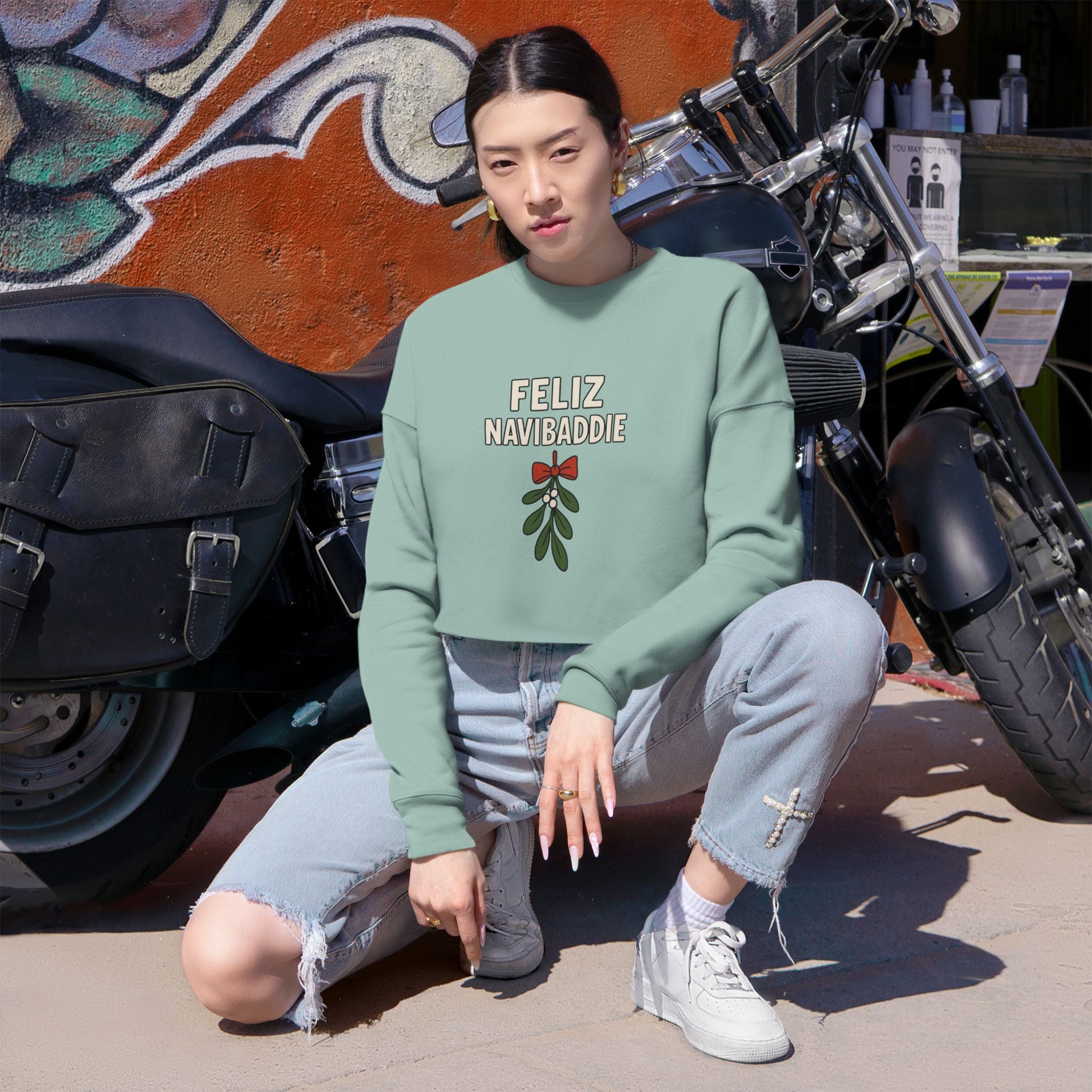 Feliz Navibaddie Cropped Sweatshirt
