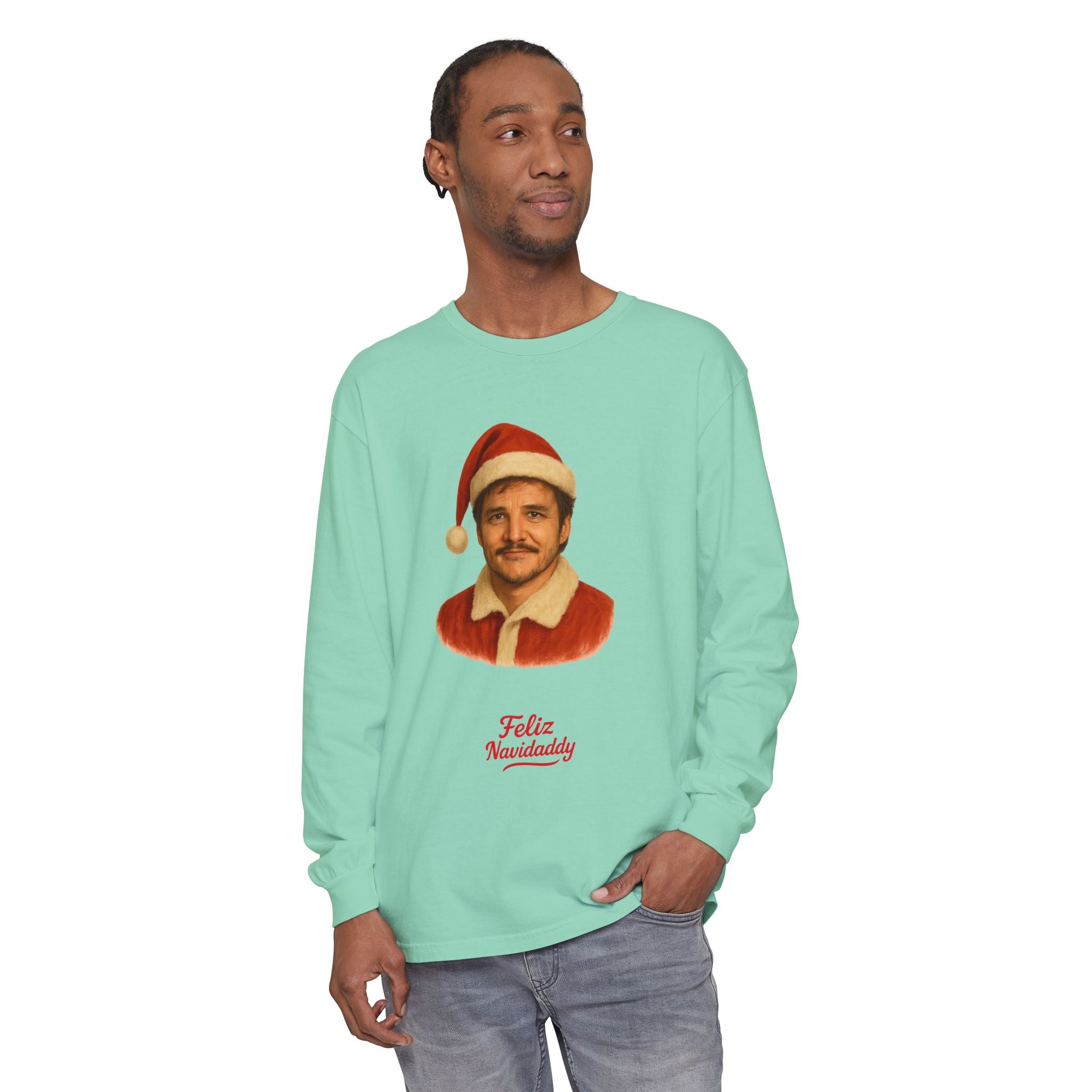 Pedro Pascal Feliz Navidaddy Long Sleeve