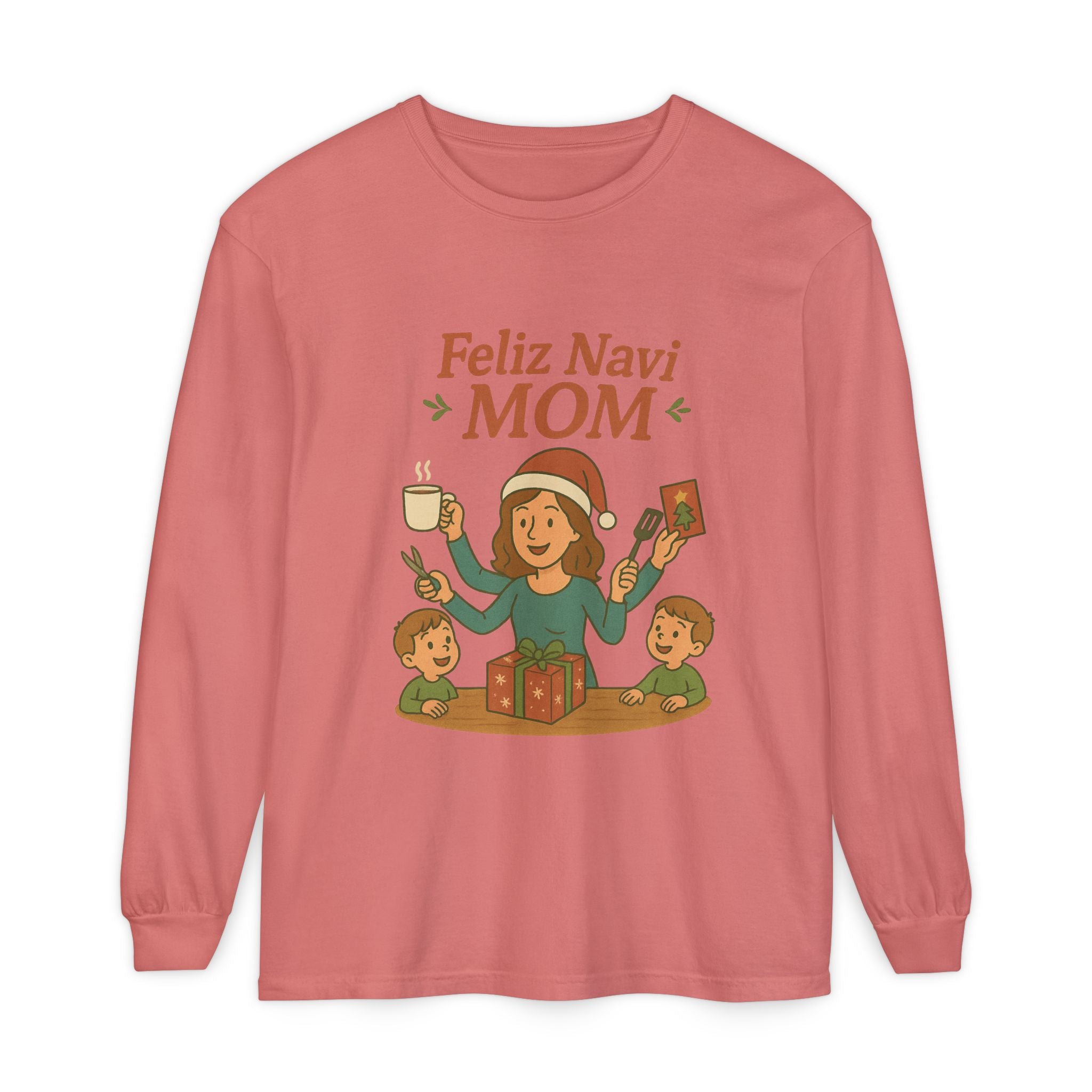 Busy Christmas Mom Feliz NaviMOM Long Sleeve
