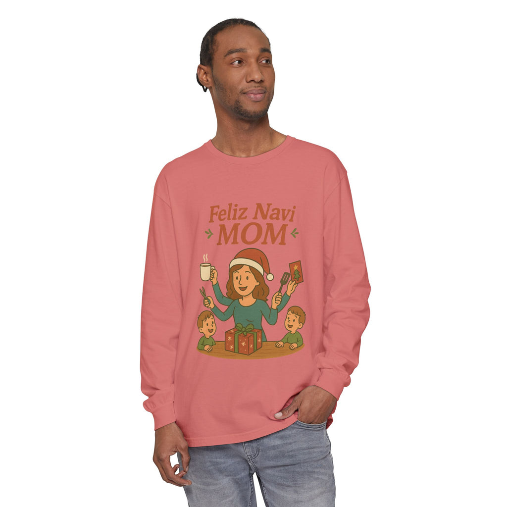 Busy Christmas Mom Feliz NaviMOM Long Sleeve