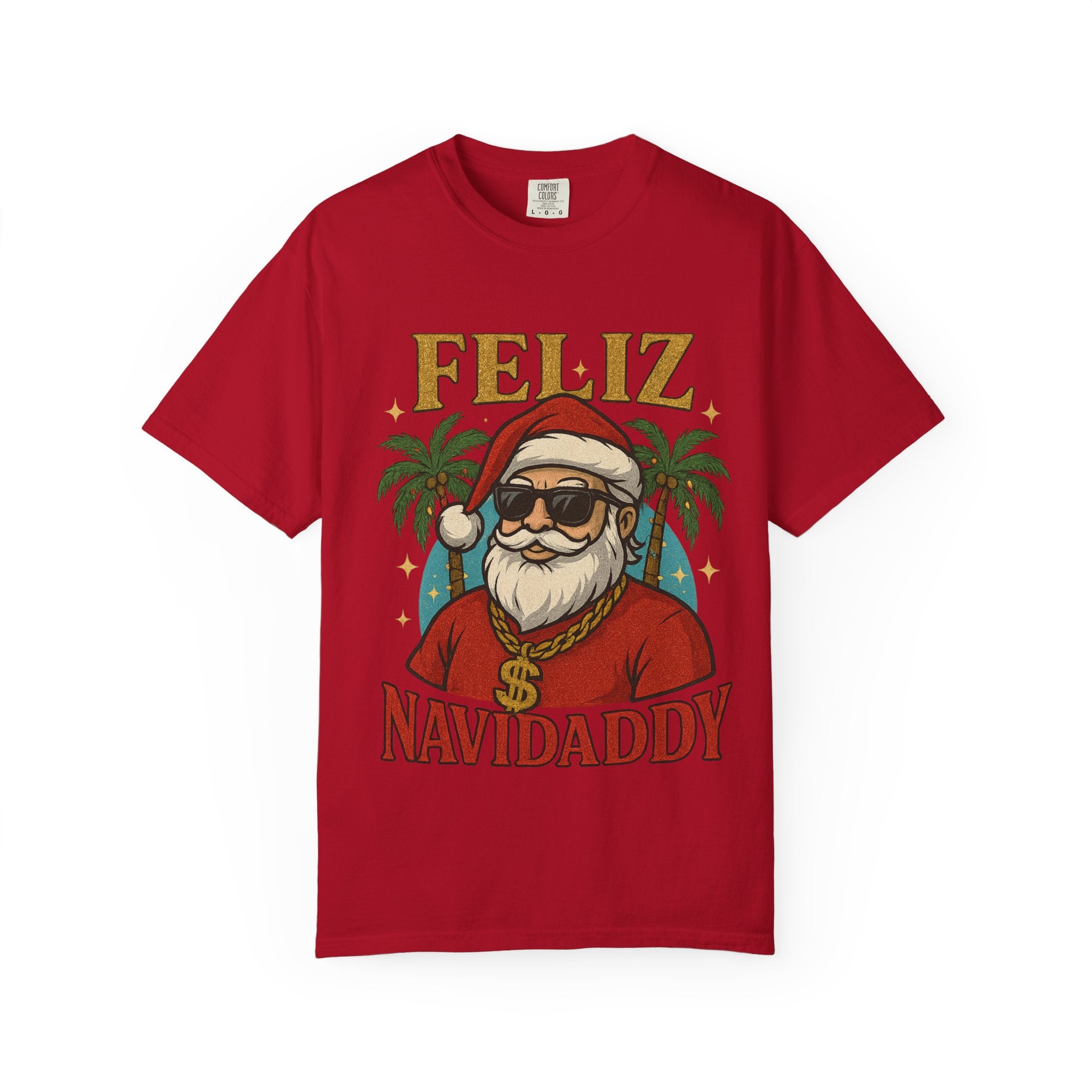 Feliz Navidaddy Blinged Out Santa T Shirt