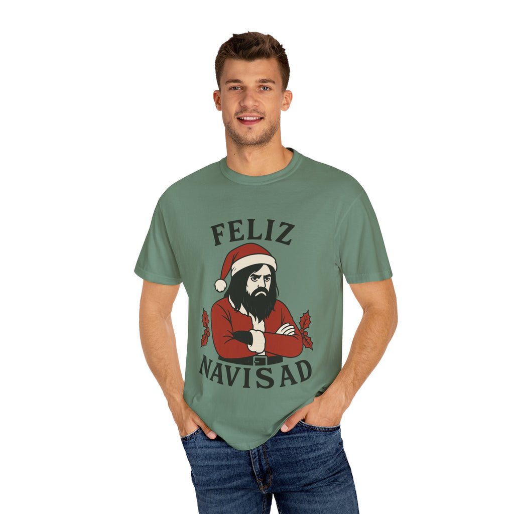 Feliz NaviSAD Emo Santa T Shirt