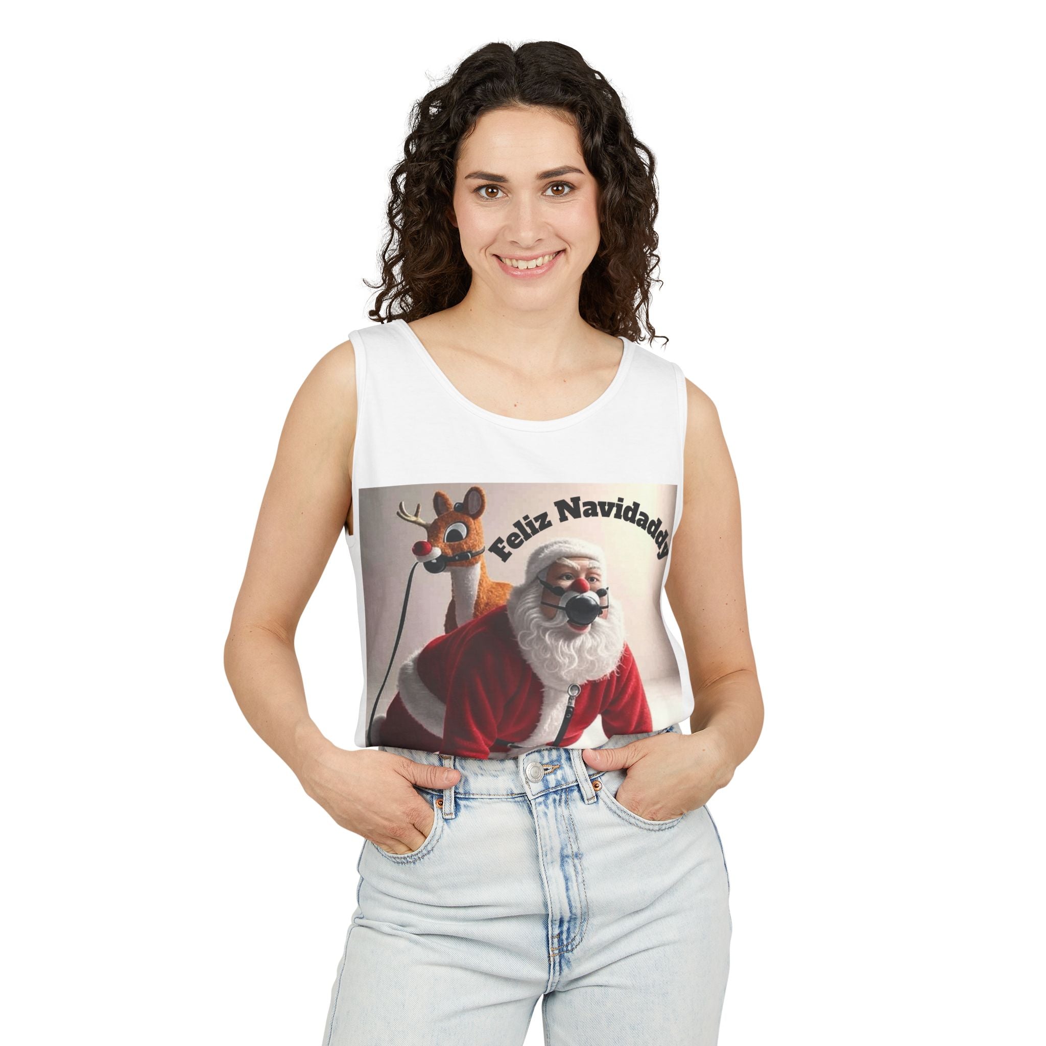 Feliz Navidaddy Dominatrix Santa Tank