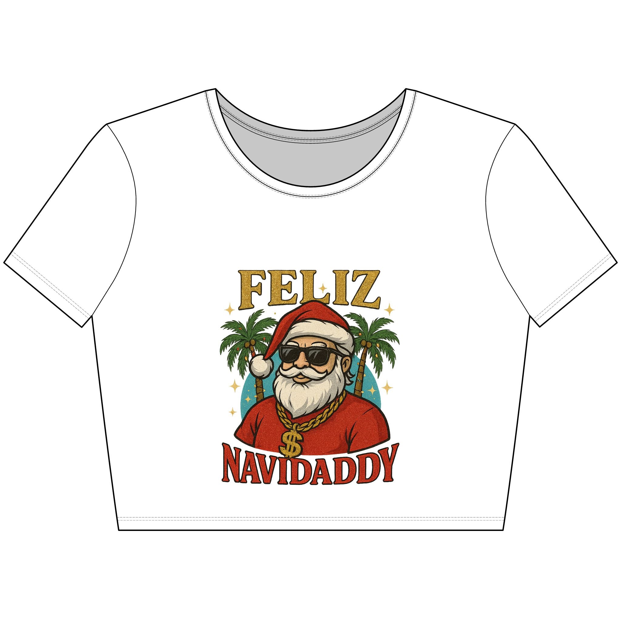Feliz Navidaddy Crop Top