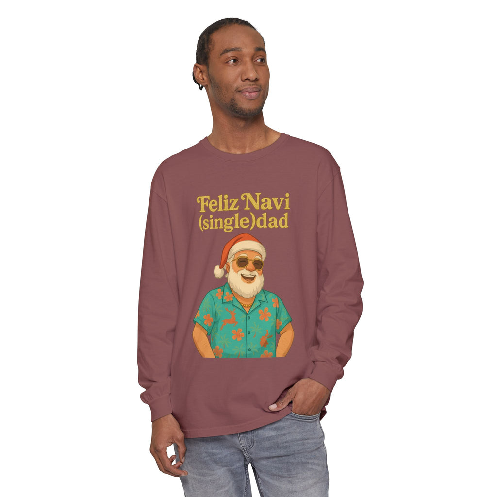 Single Dad Feliz Navidad Long Sleeve