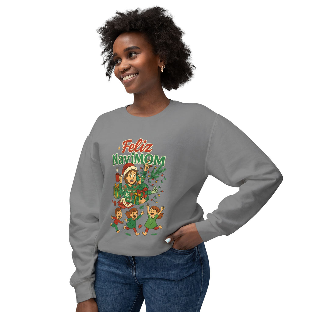 Feliz NaviMOM Unisex Lightweight Crewneck Sweatshirt