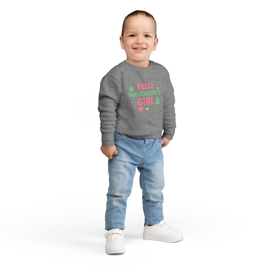 Feliz Navidaddy's Girl Toddler Crewneck Sweatshirt