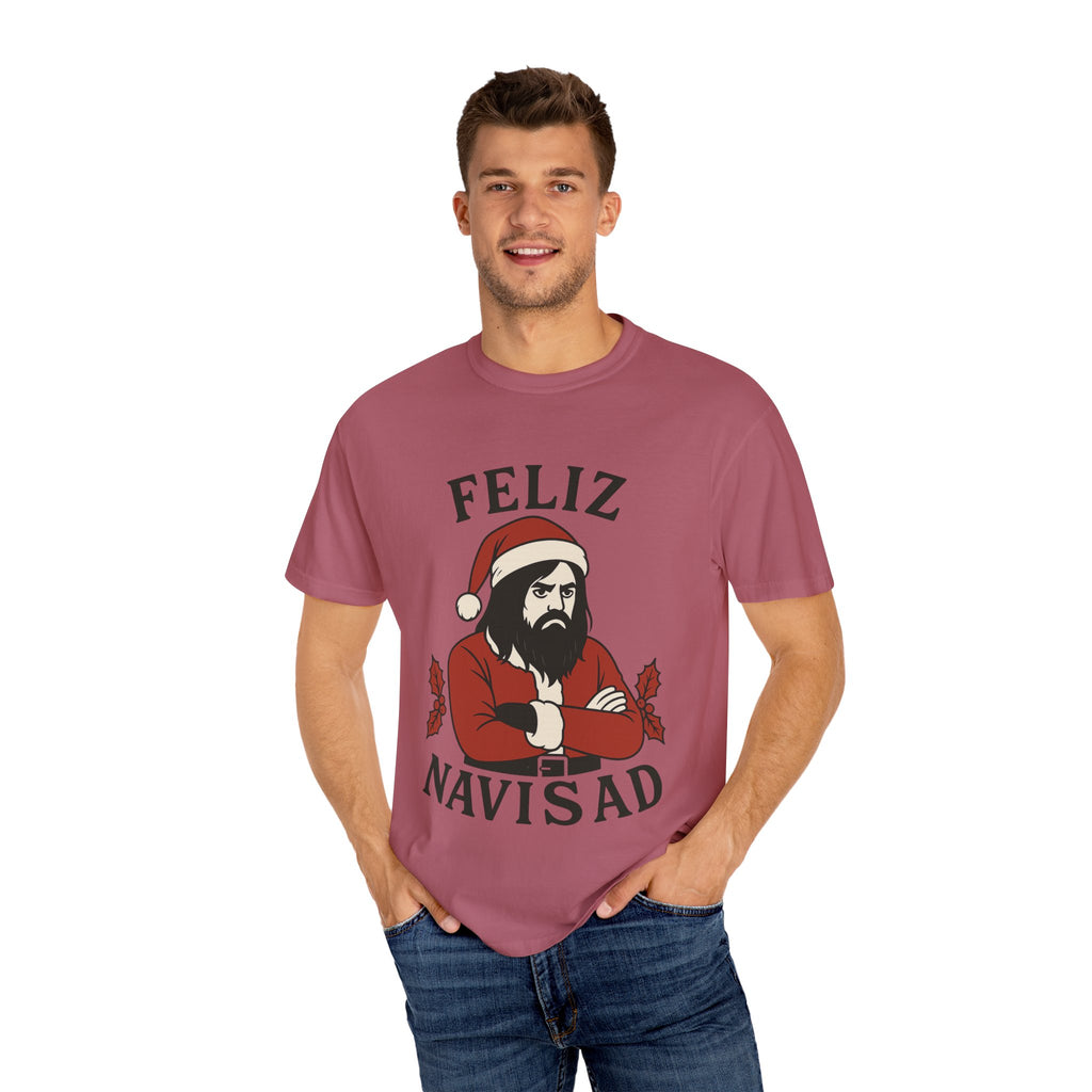 Feliz NaviSAD Emo Santa T Shirt