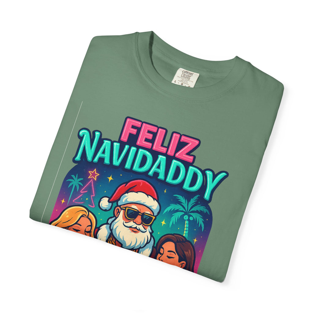 Santa with women Feliz Navidaddy T Shirt