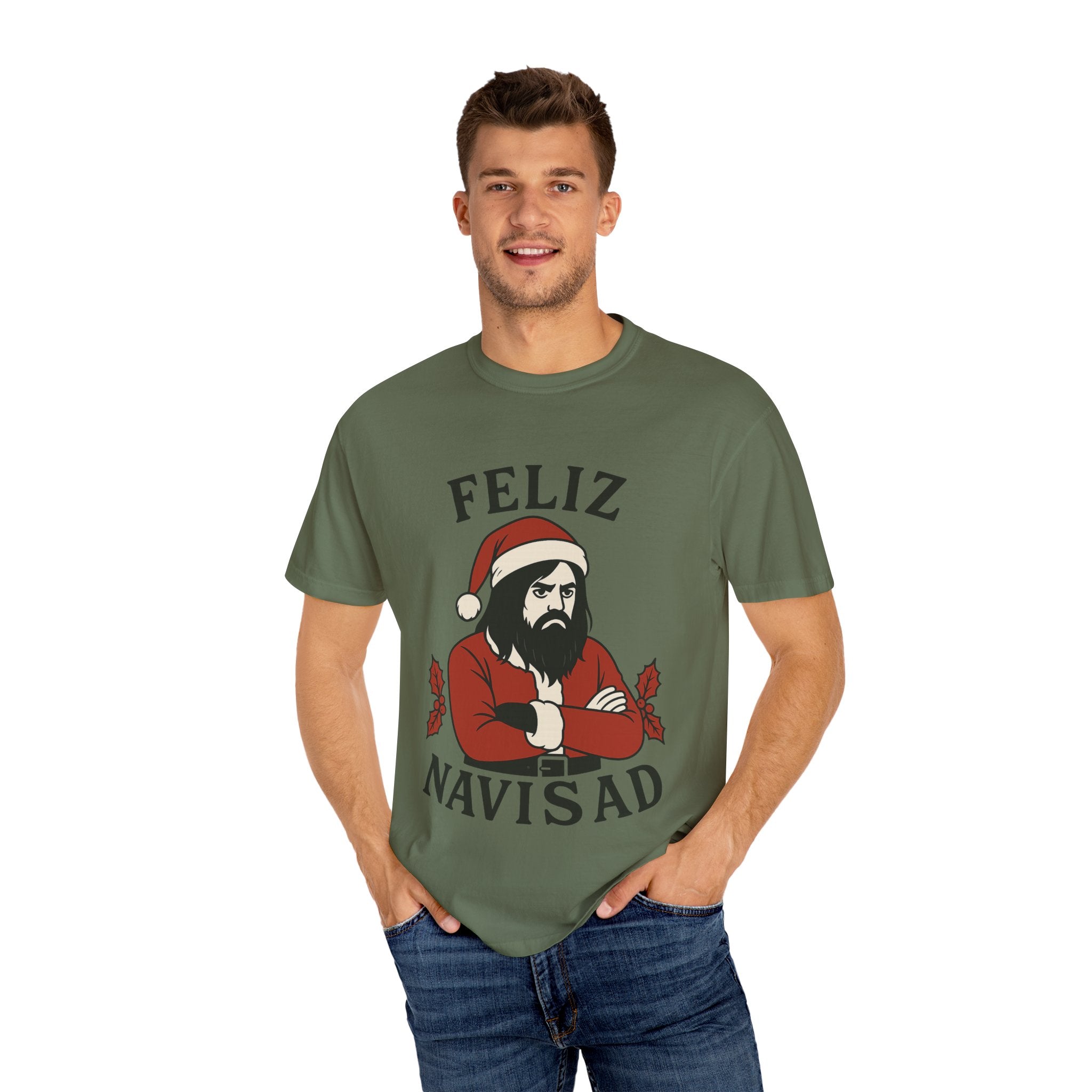 Feliz NaviSAD Emo Santa T Shirt