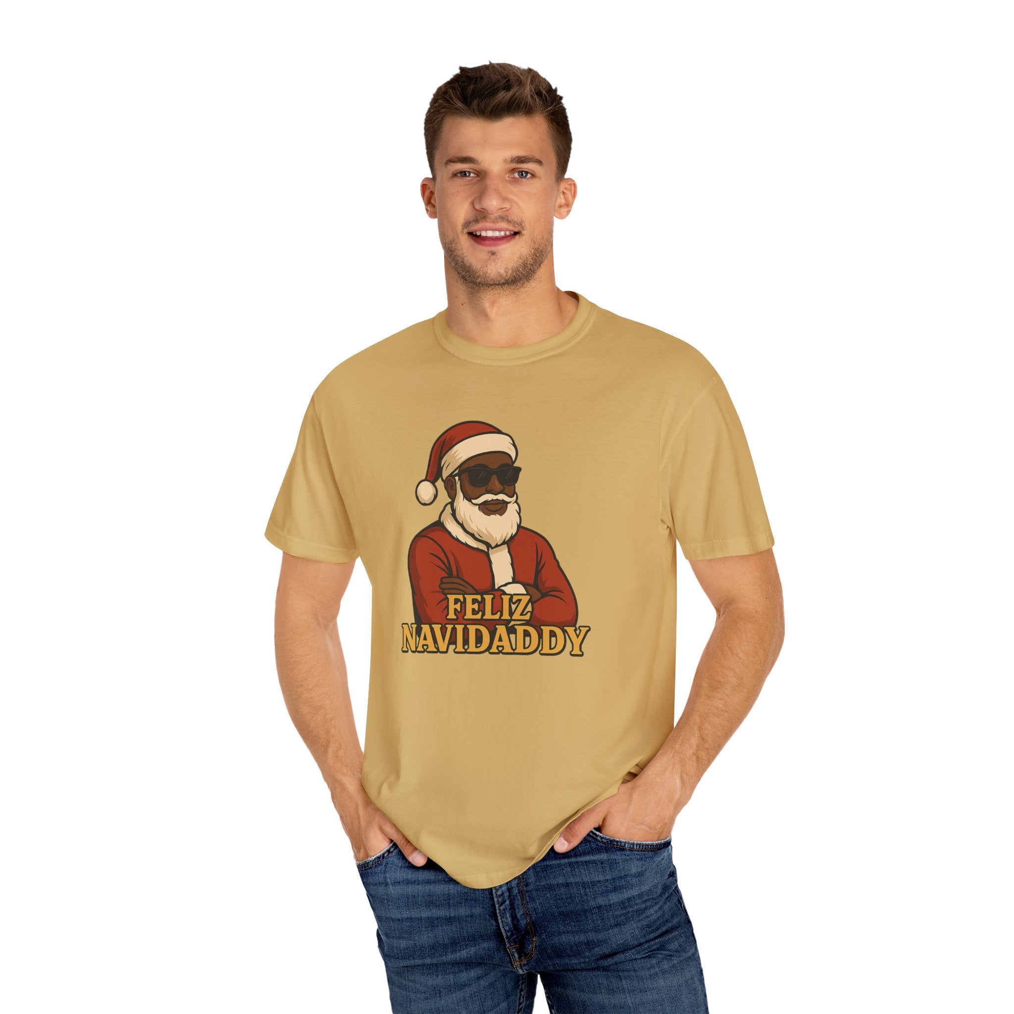 Black Santa Feliz Navidaddy T Shirt