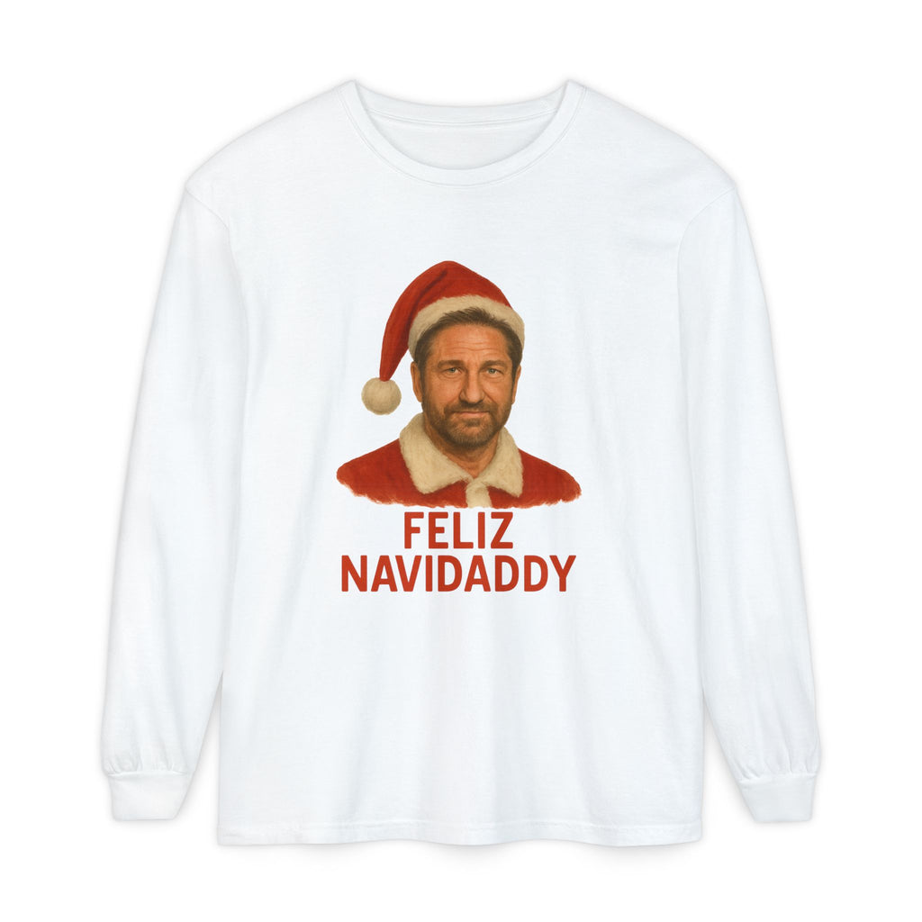 Gerard Butler Feliz Navidaddy Long Sleeve