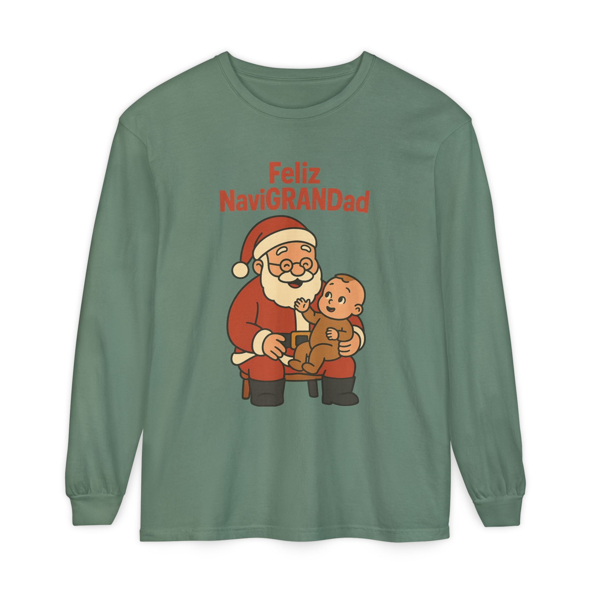 Feliz NaviGRANDad w one grandchild Long Sleeve
