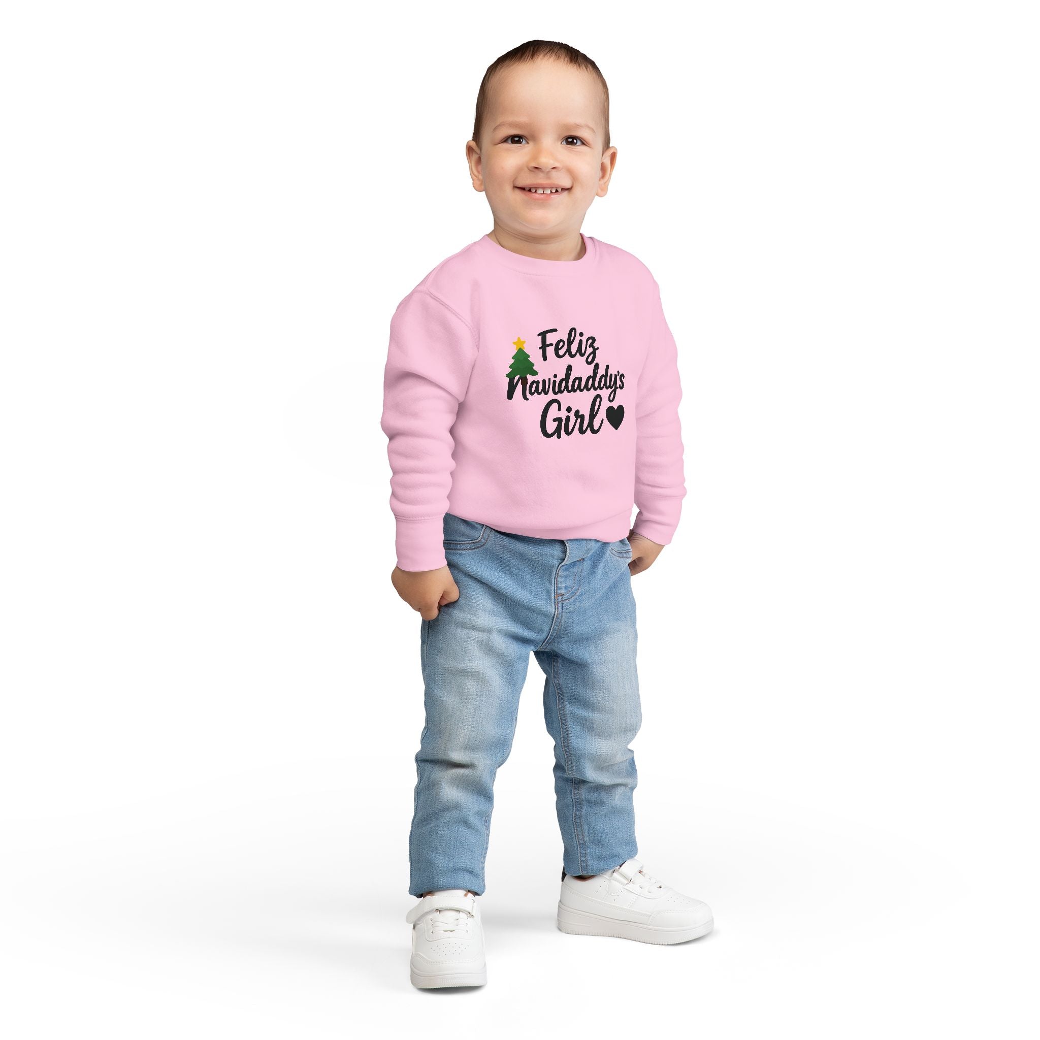 Feliz Navidaddy's Girl Toddler Sweatshirt