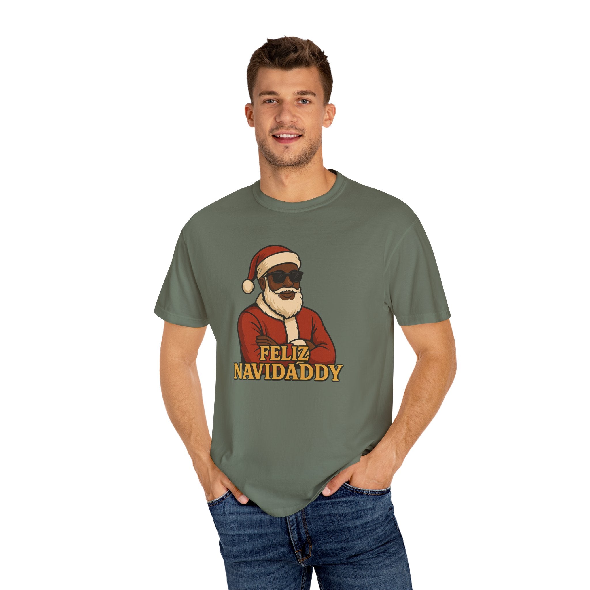Black Santa Feliz Navidaddy T Shirt