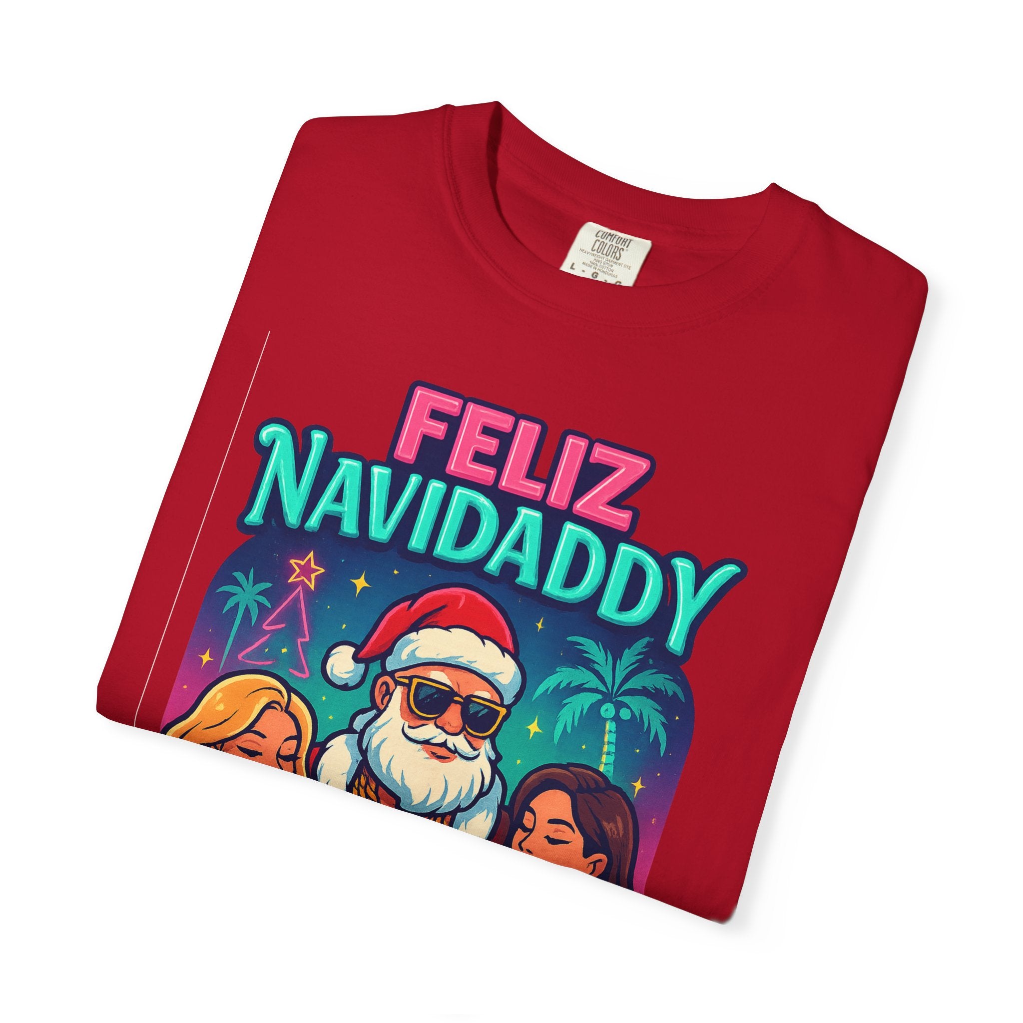 Santa with women Feliz Navidaddy T Shirt