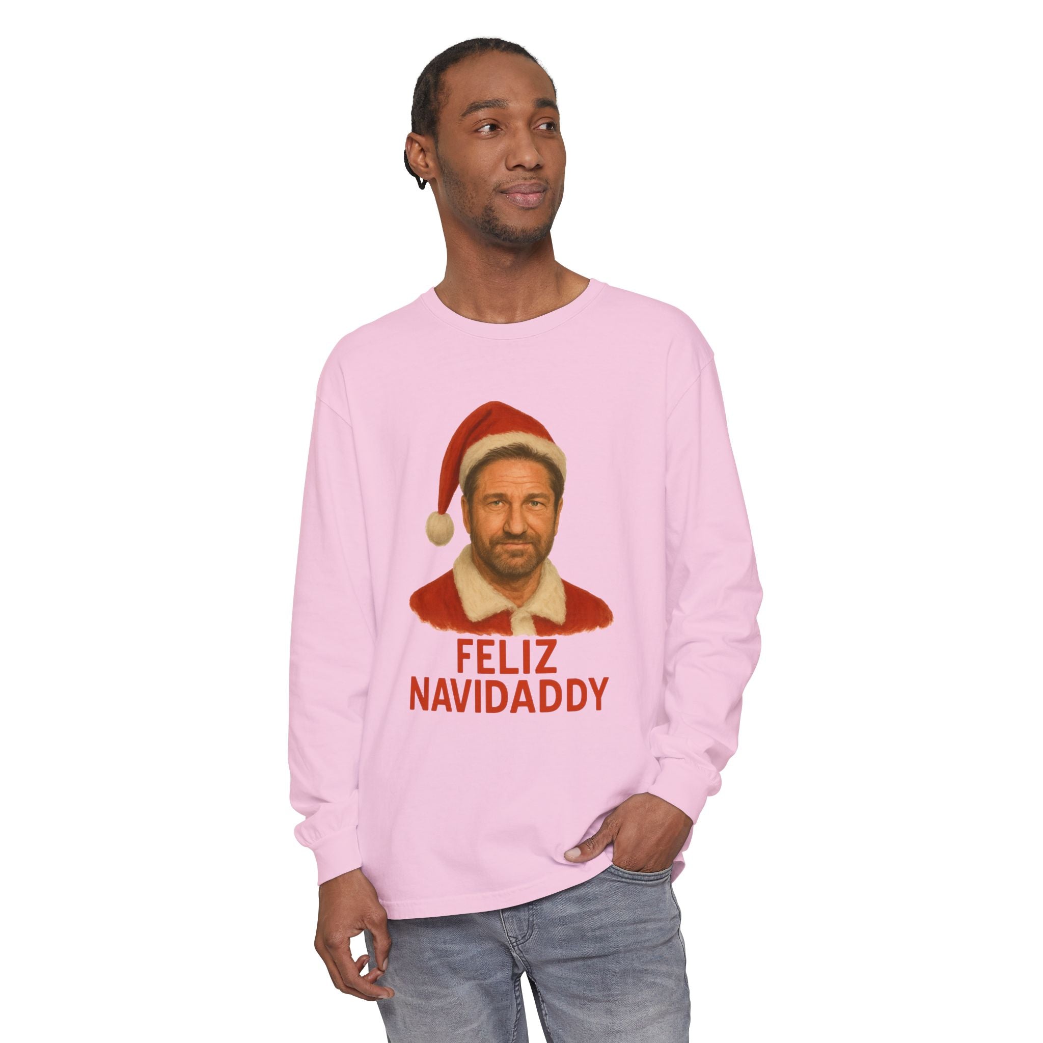 Gerard Butler Feliz Navidaddy Long Sleeve