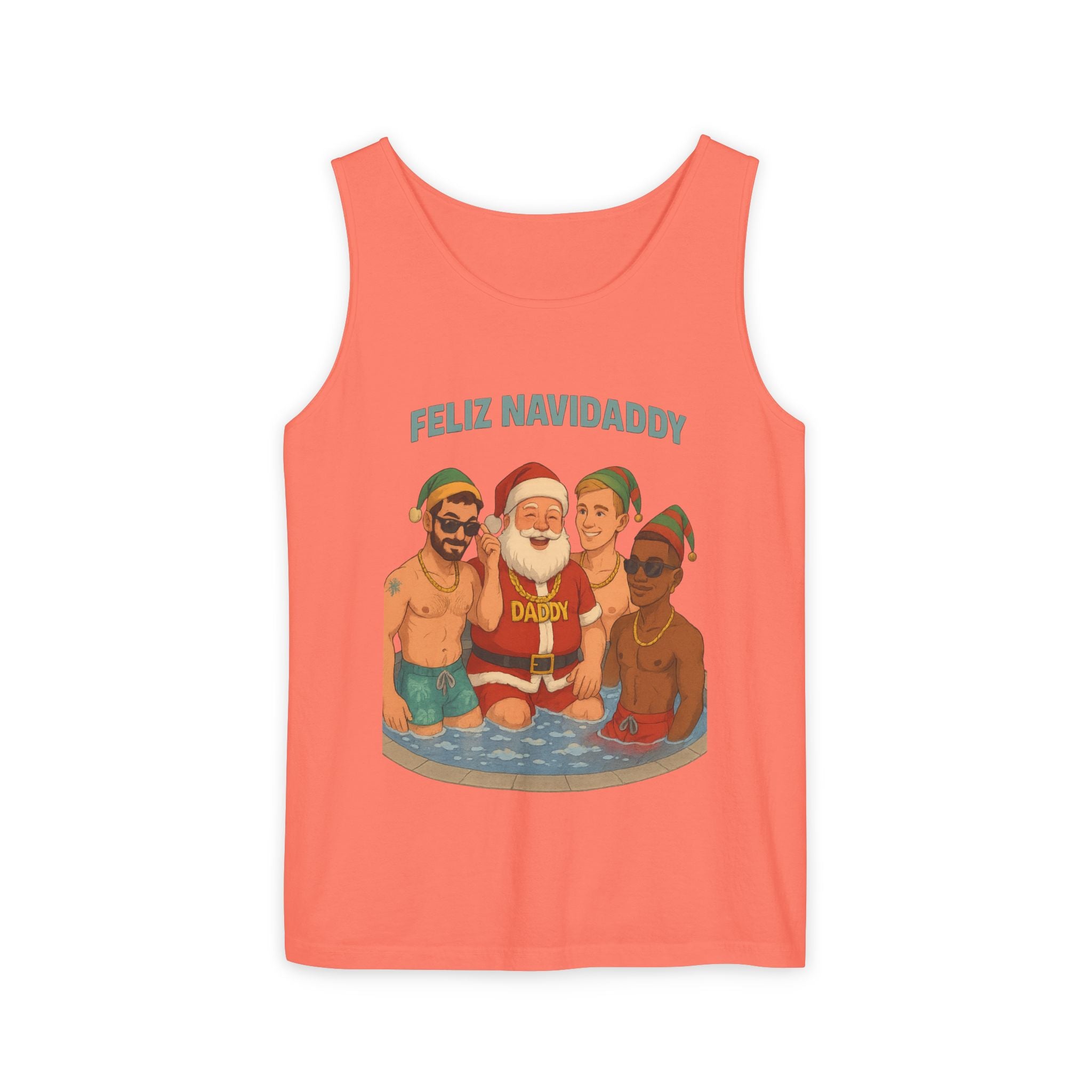 Santa and his boys Feliz Navidaddy Tank Top