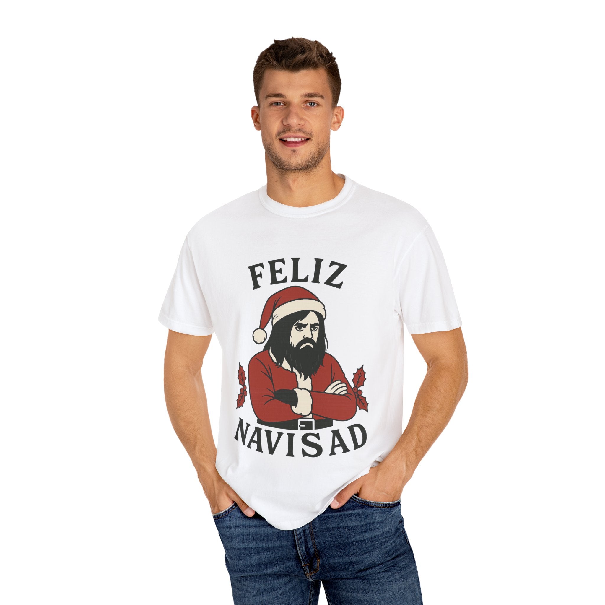 Feliz NaviSAD Emo Santa T Shirt