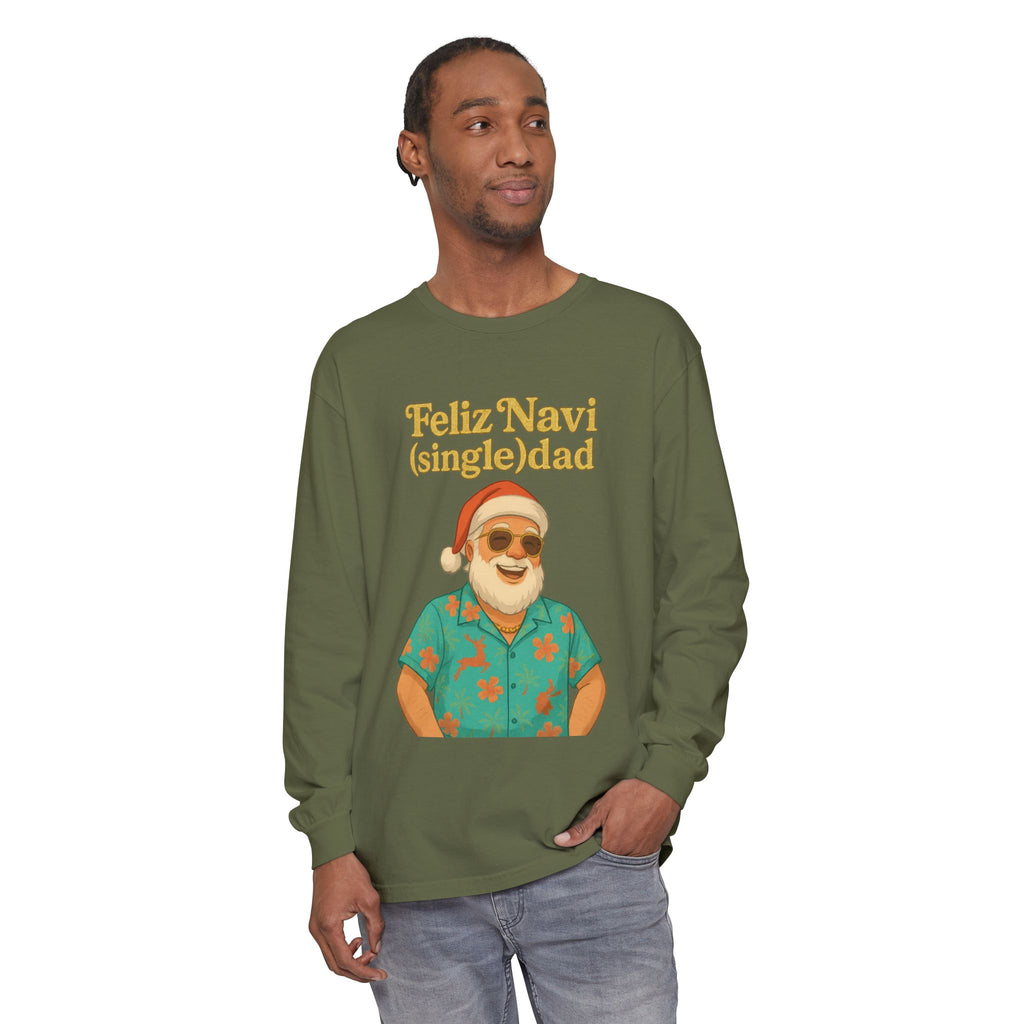 Single Dad Feliz Navidad Long Sleeve