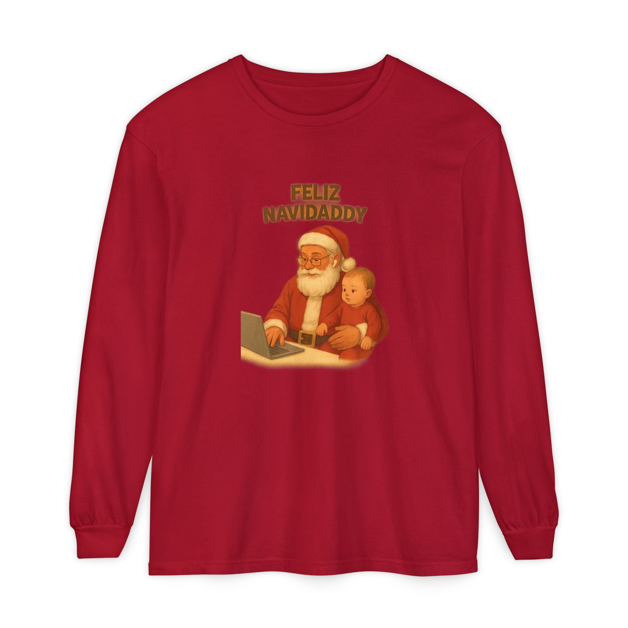 Working Dad Long Sleeve Feliz Navidaddy