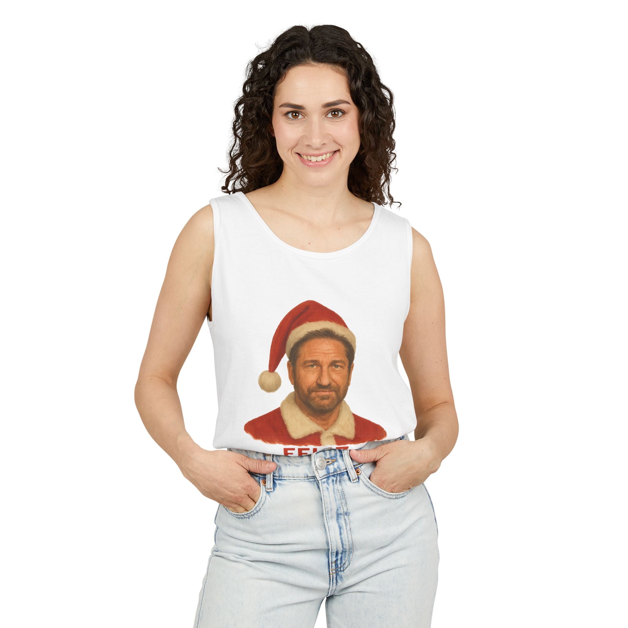 Gerard Butler Feliz Navidaddy Tank Top
