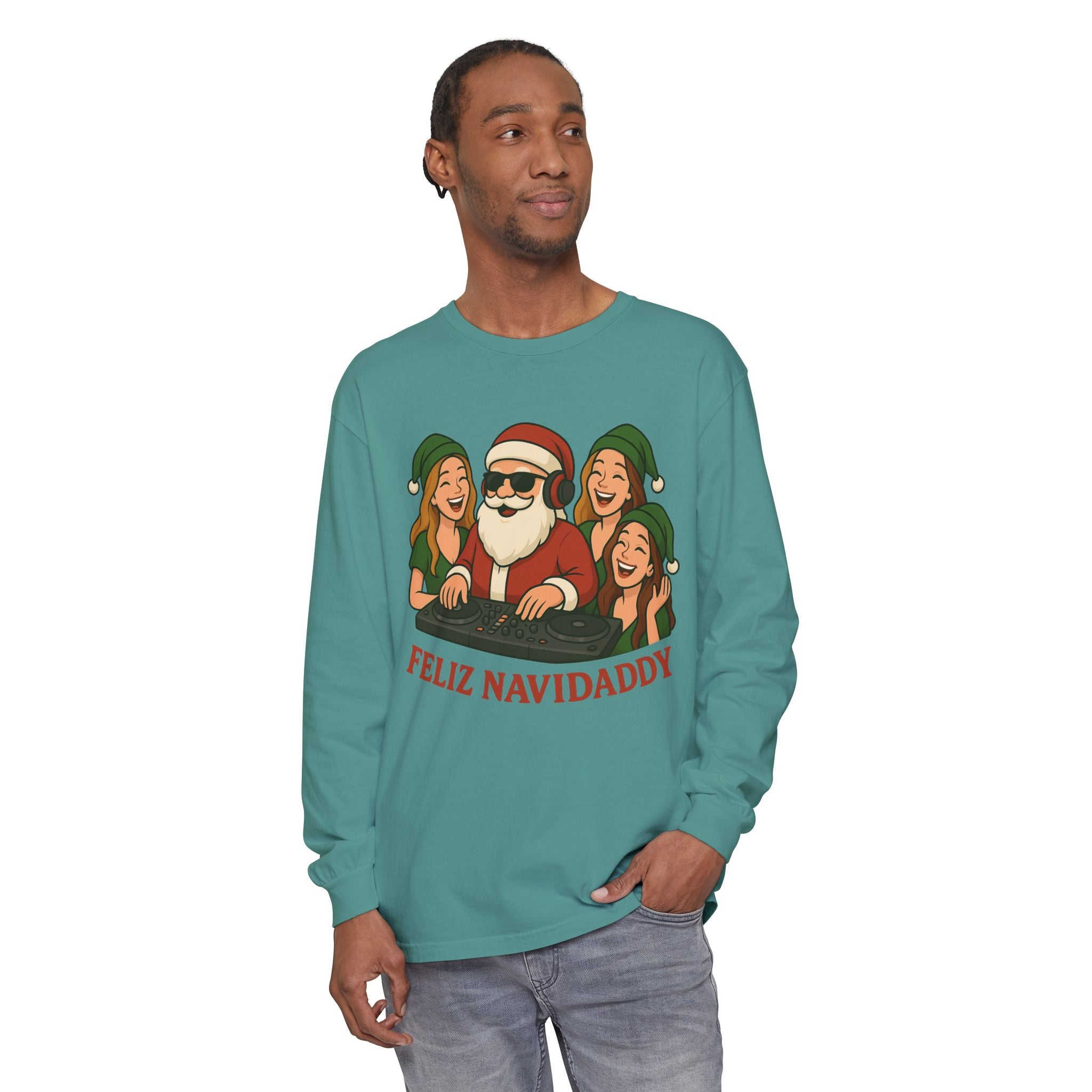 DJ Santa Feliz Navidaddy Long Sleeve