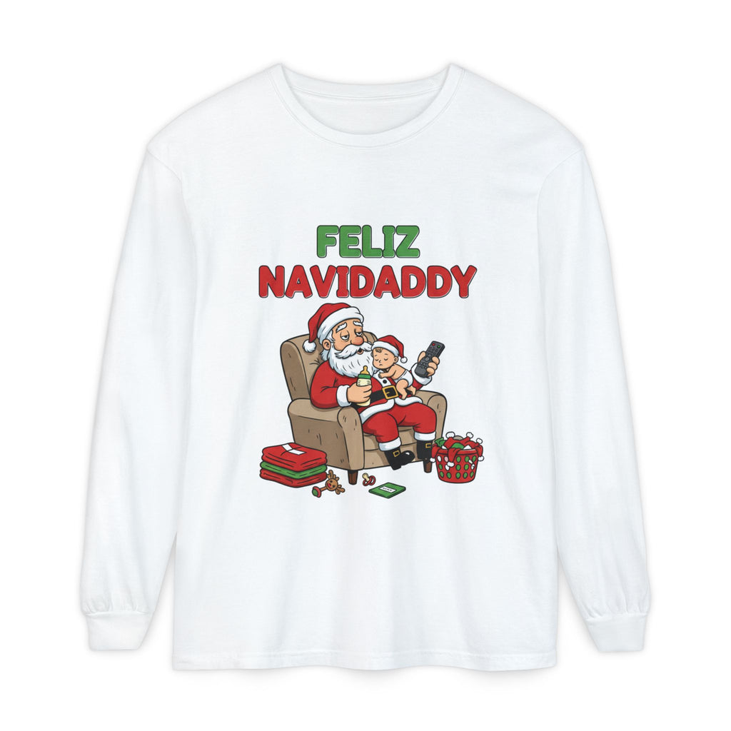 Feliz Navidaddy Santa with Baby Long Sleeve