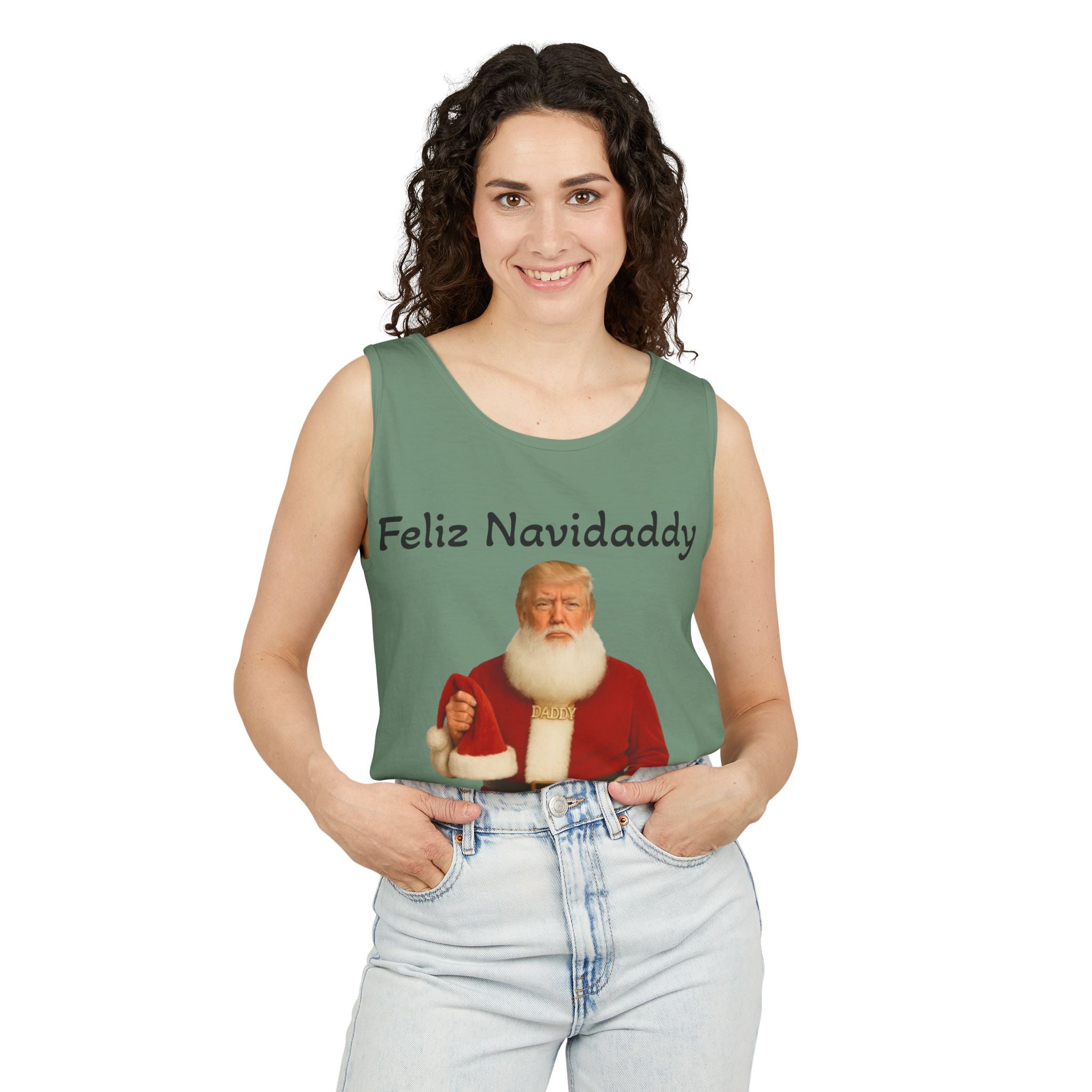 Feliz Navidaddy Tank Top | Unisex Holiday T-Shirt, Santa Claus Shirt, Funny Christmas Apparel, Navidad Gift