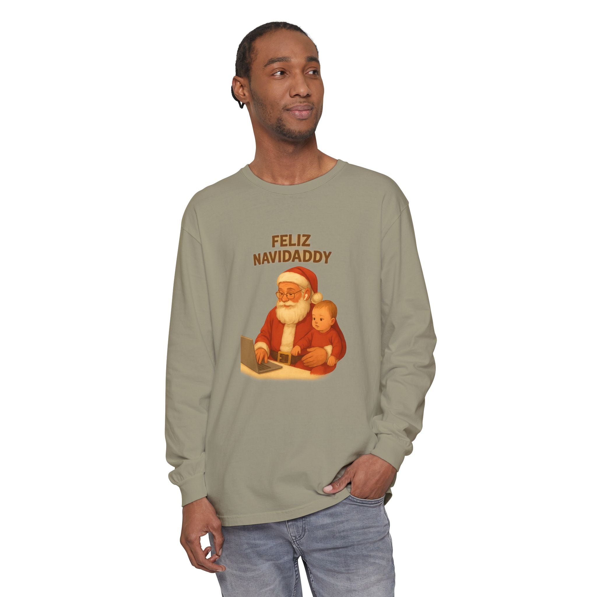 Working Dad Long Sleeve Feliz Navidaddy