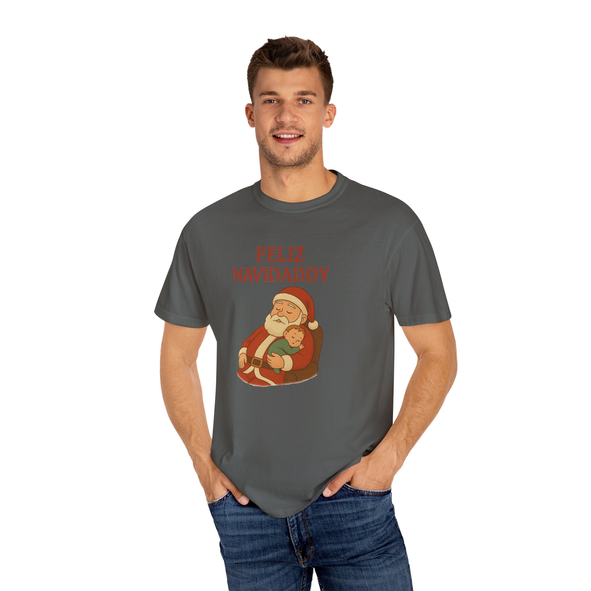 Feliz Navidaddy Sleeping Dad and Baby T Shirt