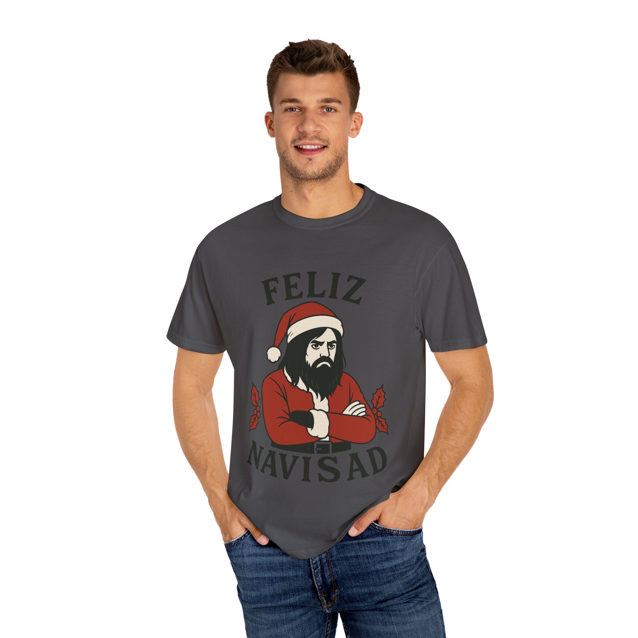 Feliz NaviSAD Emo Santa T Shirt