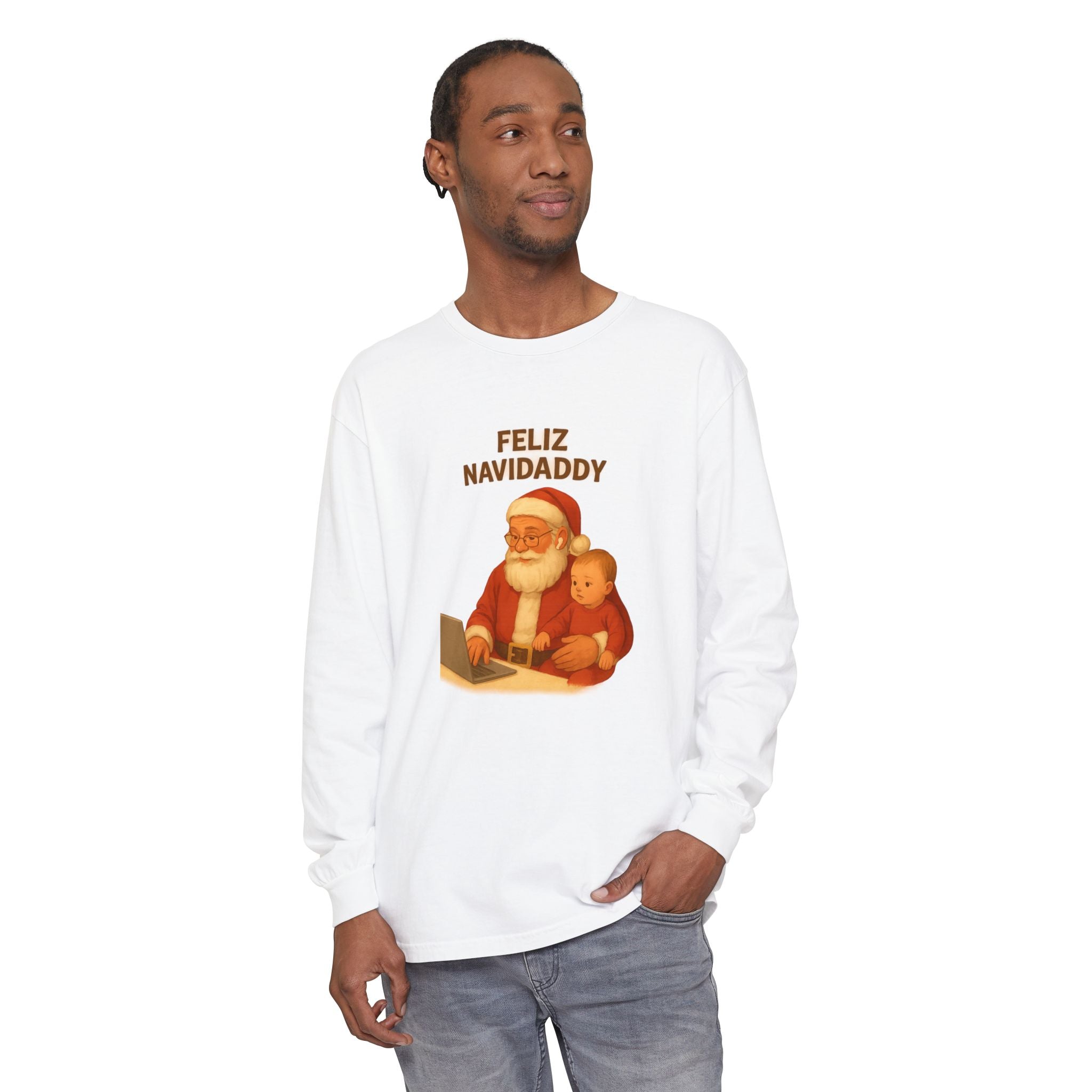 Working Dad Long Sleeve Feliz Navidaddy
